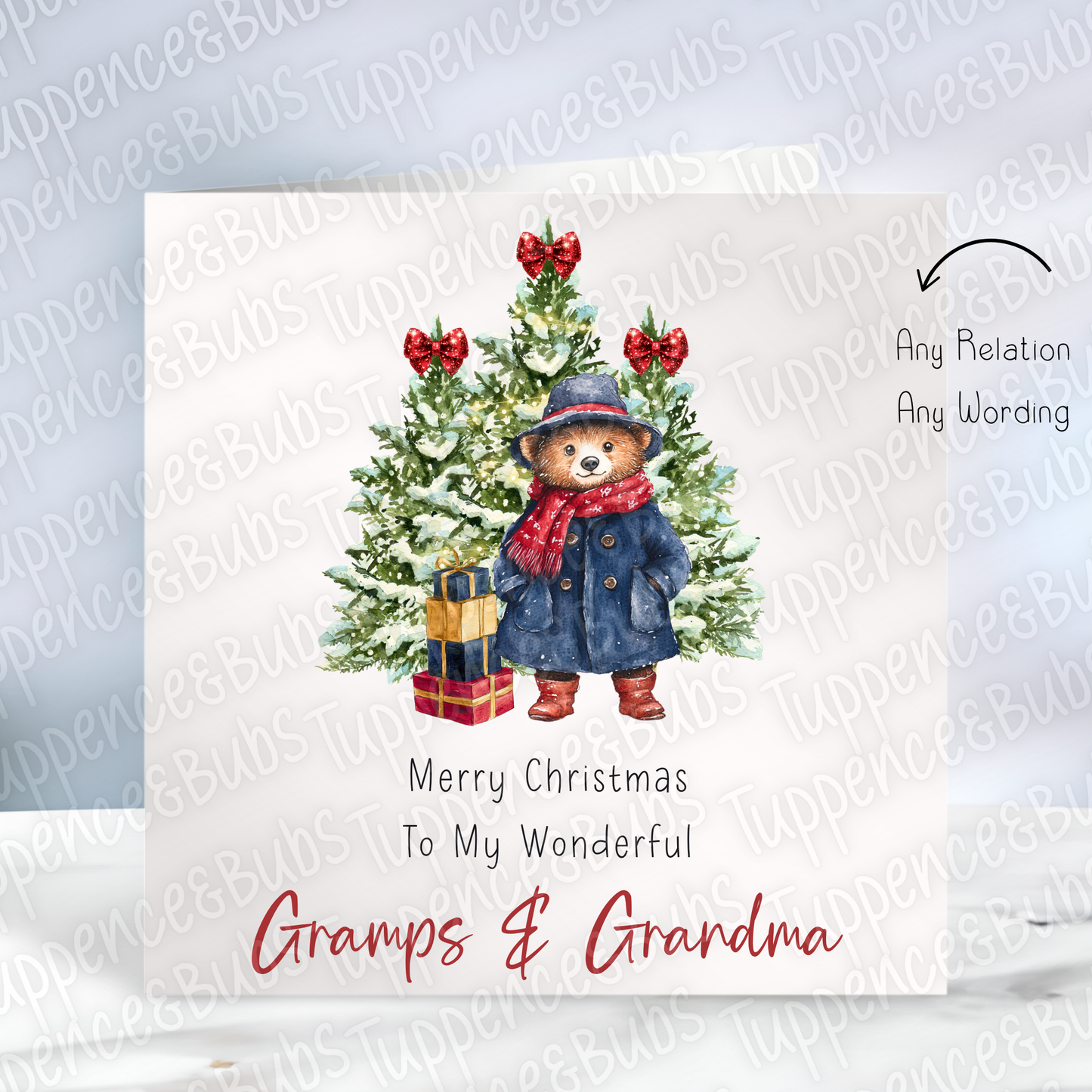 Nutcracker & Bear Themed Christmas Card - 3 Designs