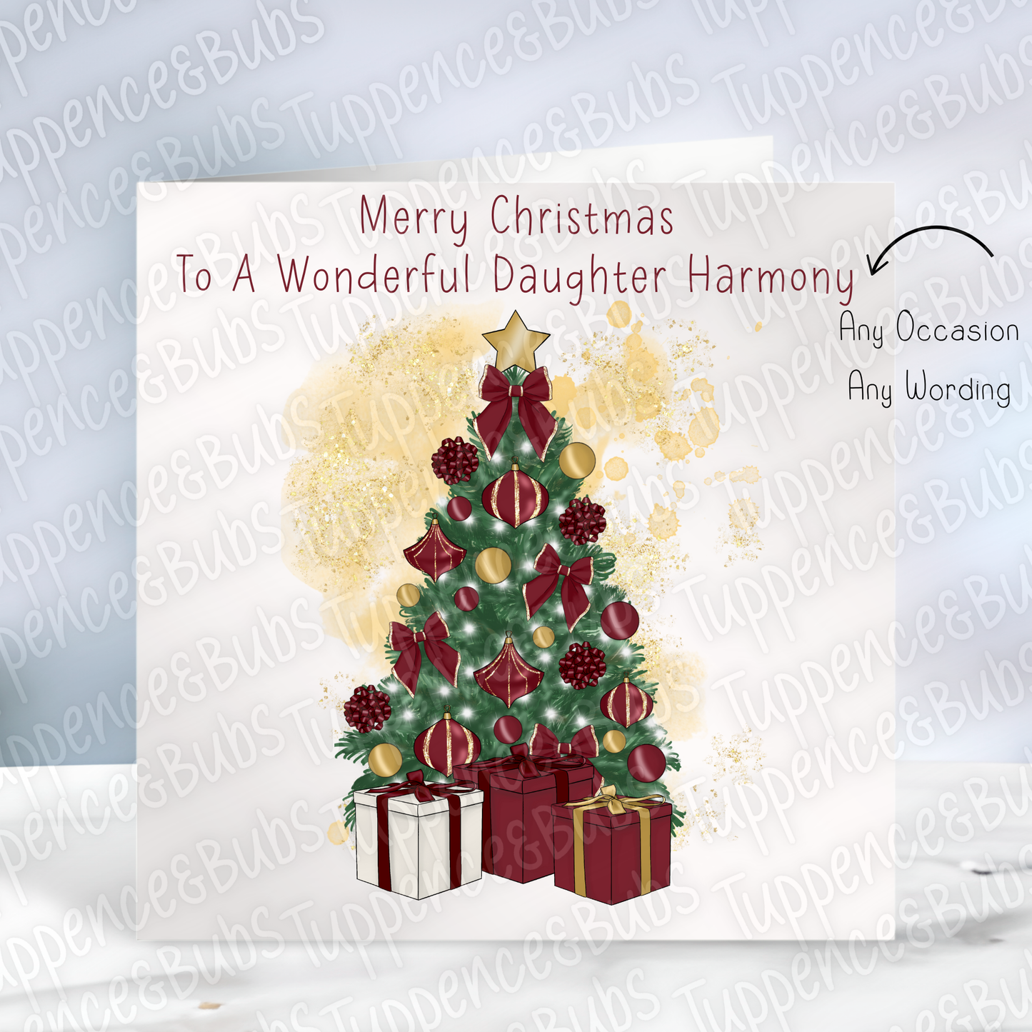 Christmas Tree Themed Card - 3 Designs