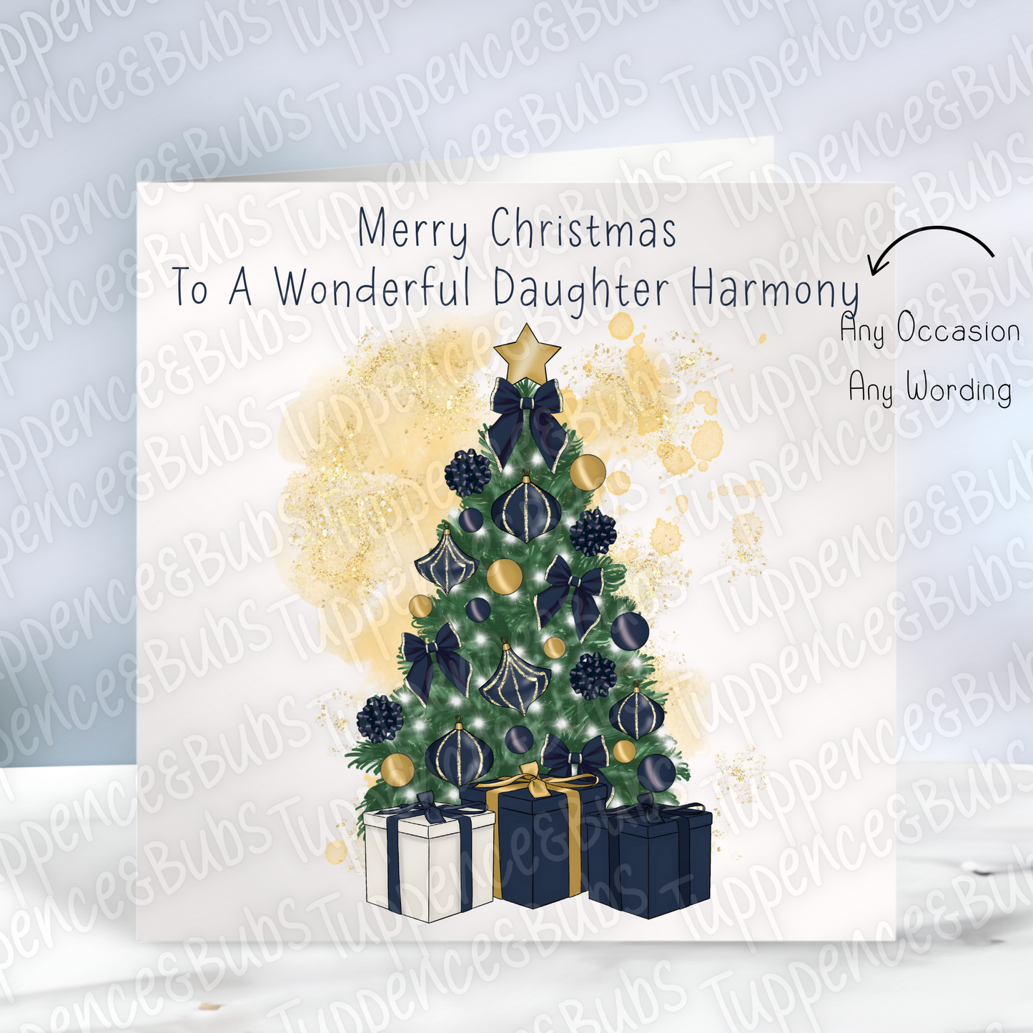 Christmas Tree Themed Card - 3 Designs