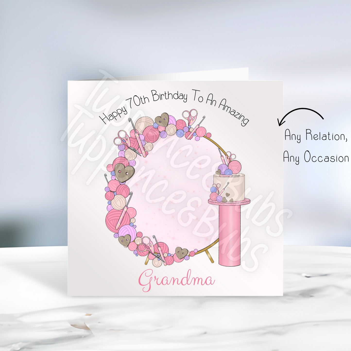 Crochet Inspired Birthday Card