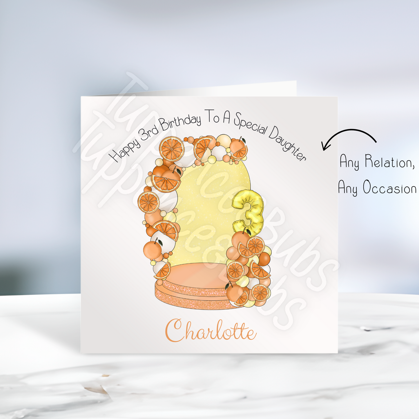 Orange Themed Birthday Card