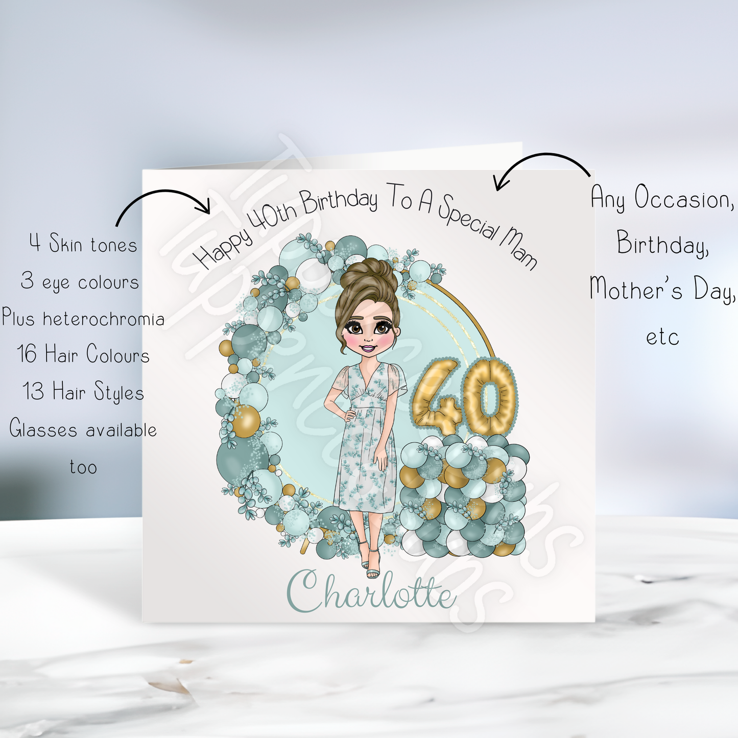 Eucalyptus Themed Birthday Card