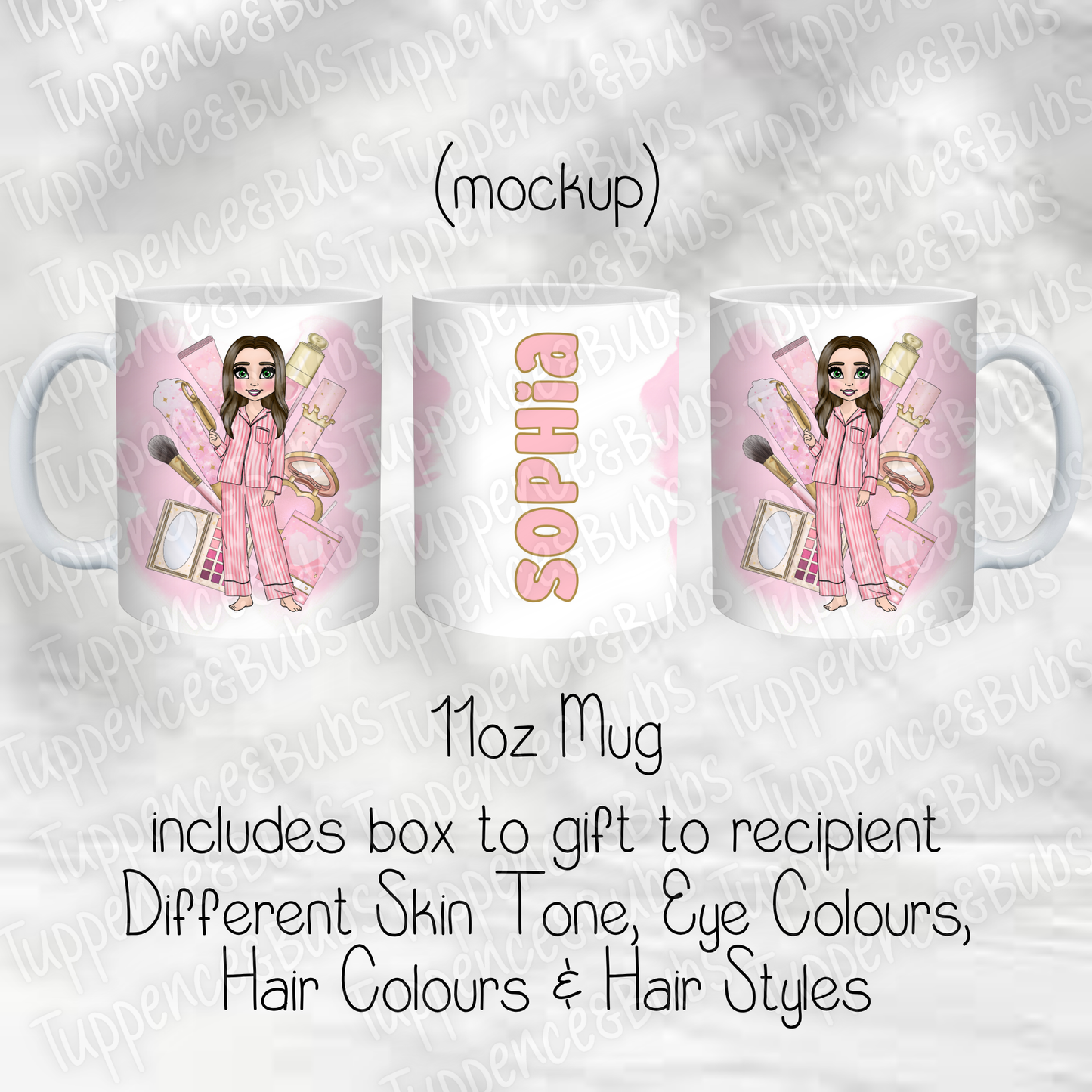 Make Up Inspired Gift Bundle - Mug, Card & Gift Bag
