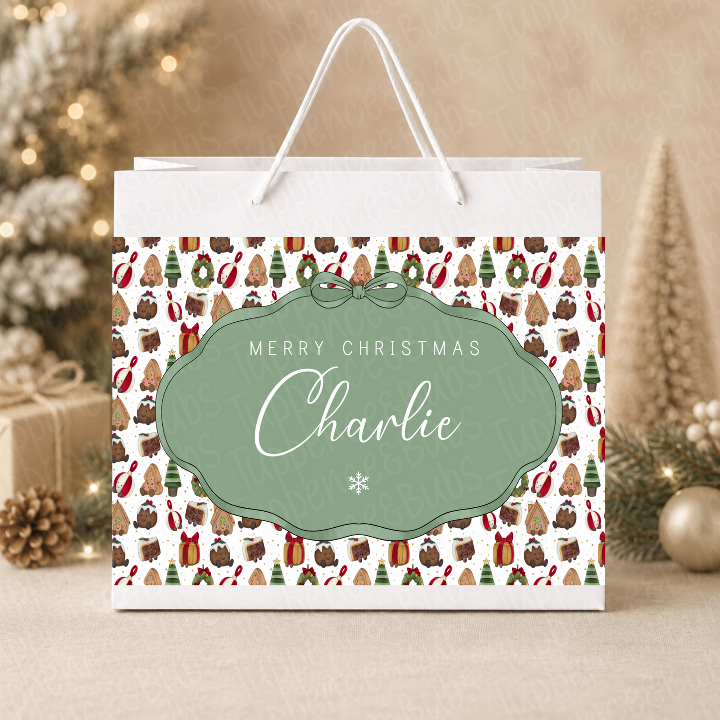 Personalised Christmas Plushie Gift Bag