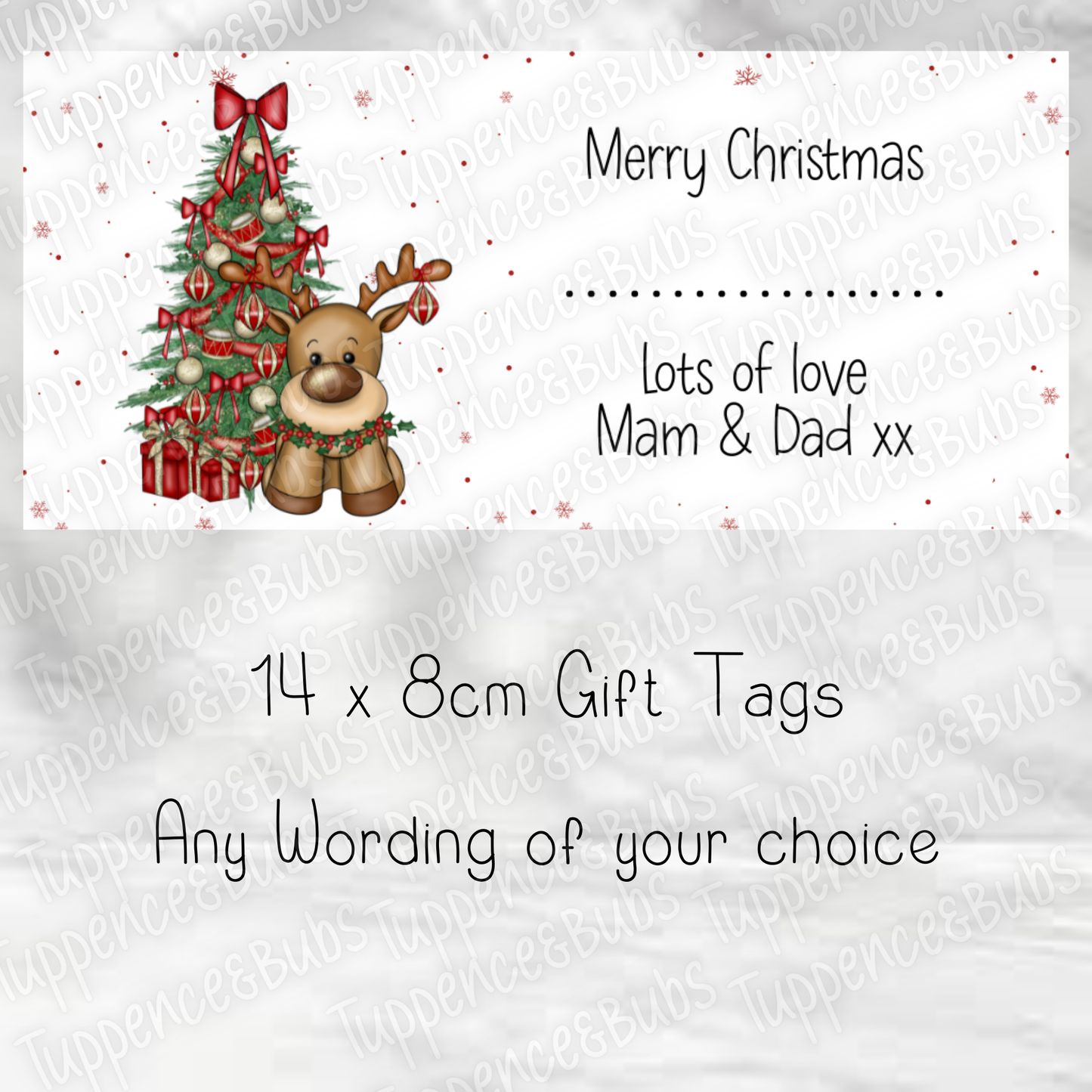 Cute Reindeer Themed Gift Labels