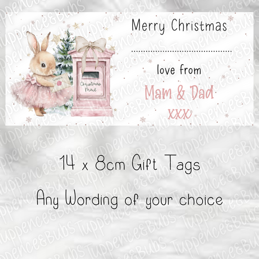 Bear/Bunny Style Gift Tags - Blue or Pink