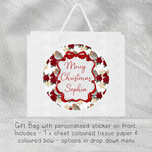 Robin & Roses Gift Bag - 4 Designs