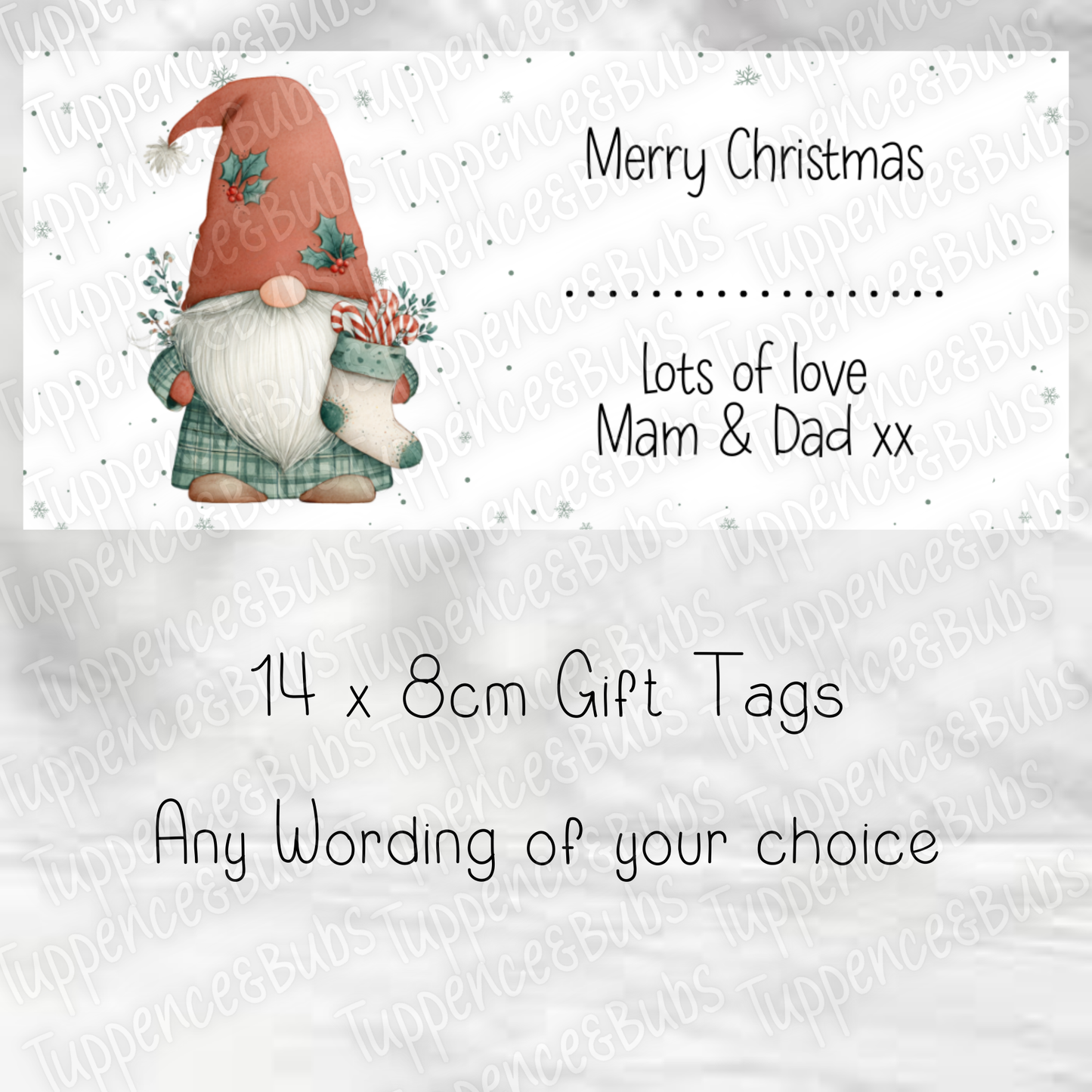 Gnome Themed Christmas Gift Labels