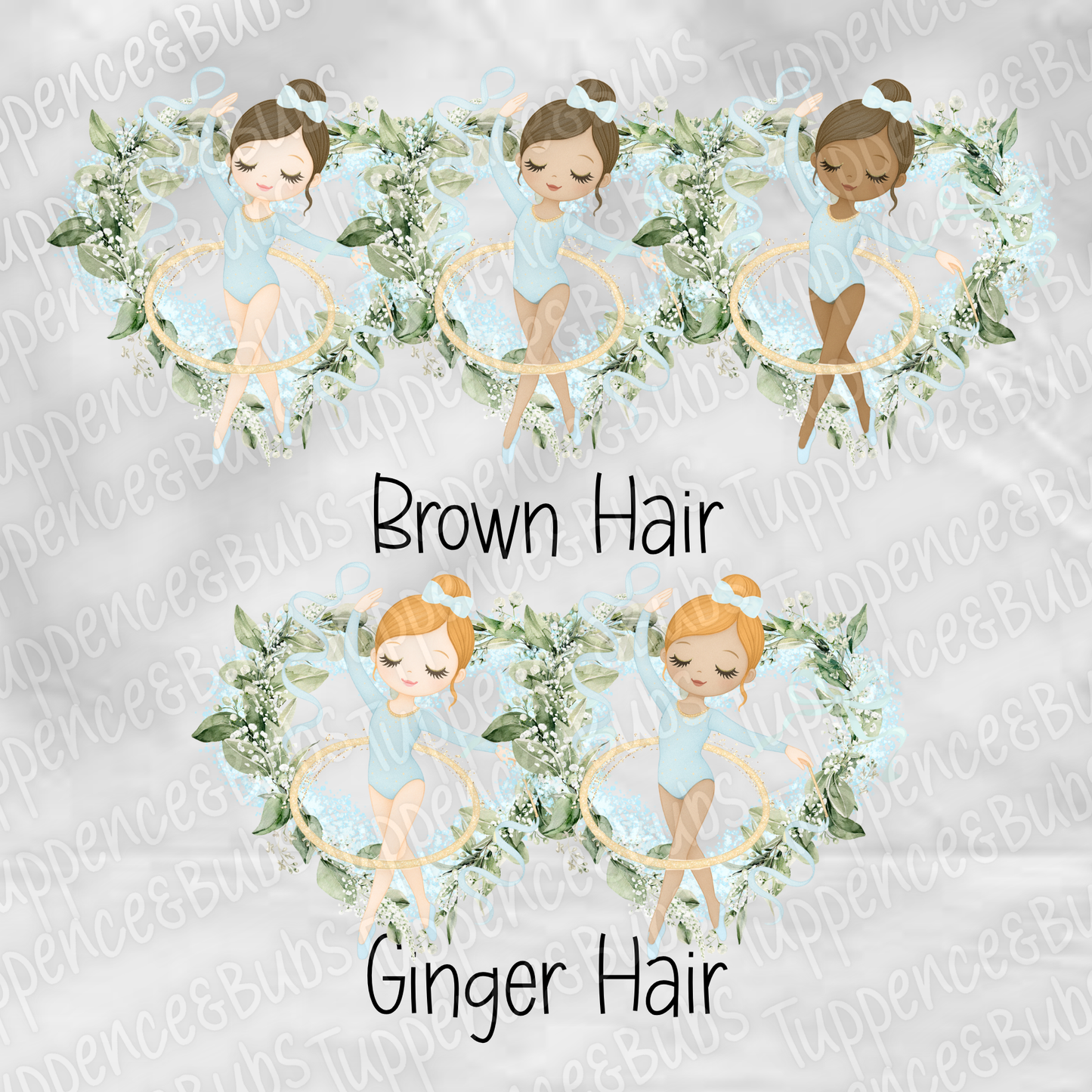 Green Gymnastic Themed Stickers