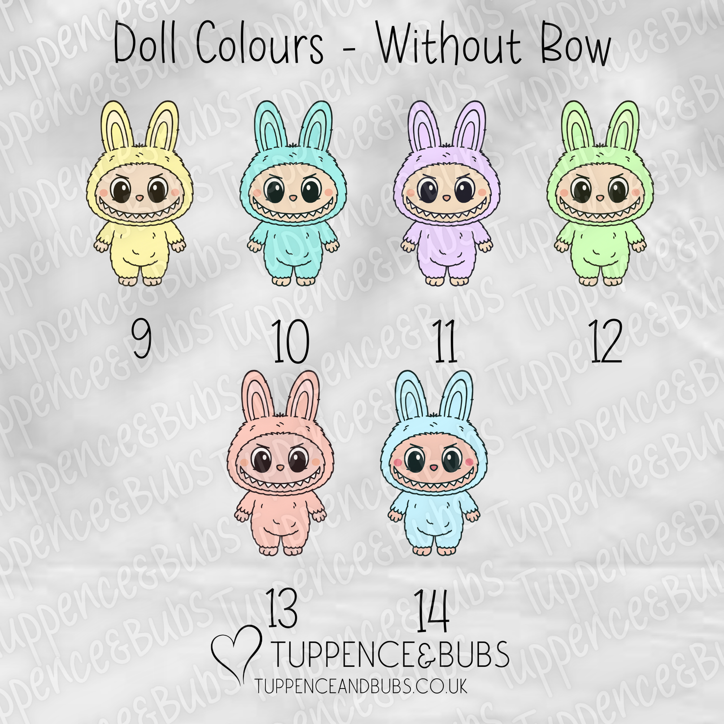Monster Doll Themed Stickers