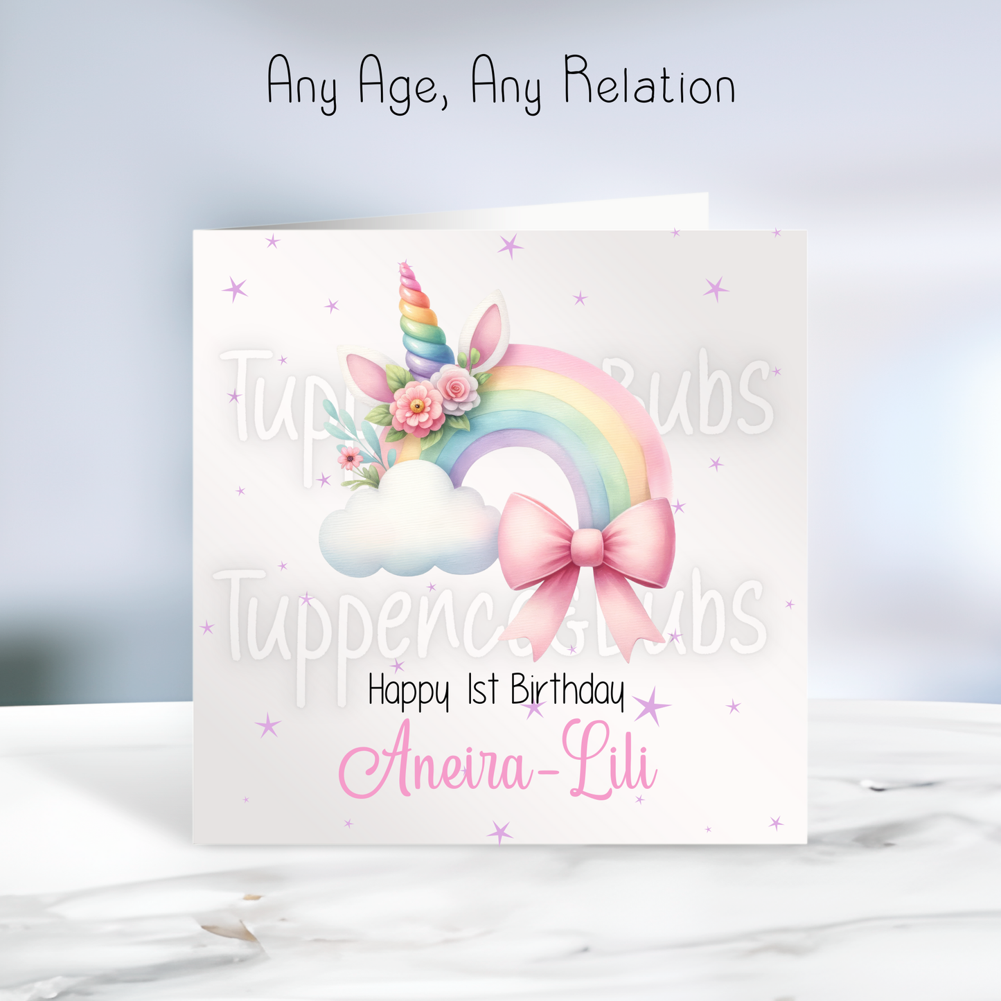 Unicorn Rainbow Birthday Card
