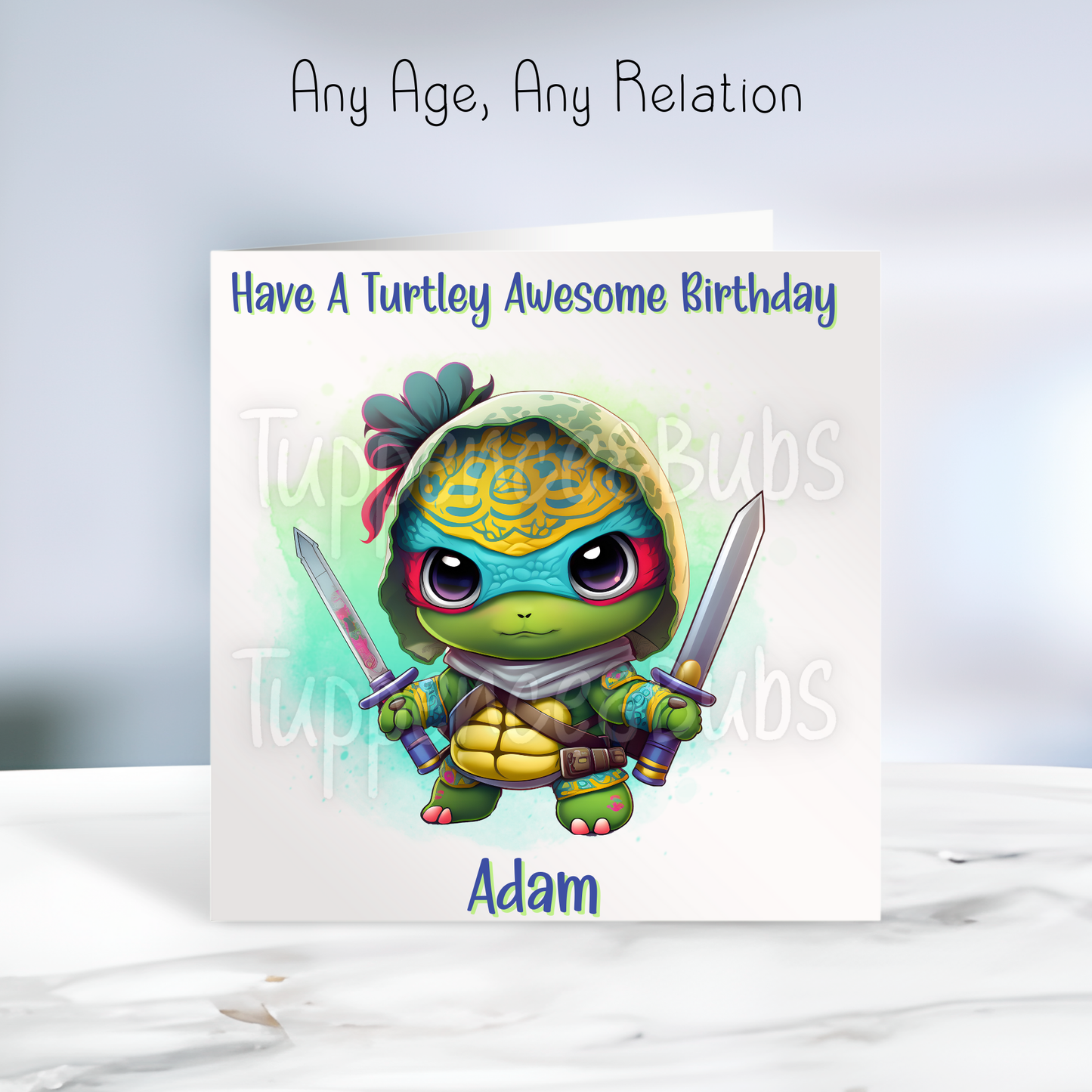 Ninja Turtle Inspired Birthday Card
