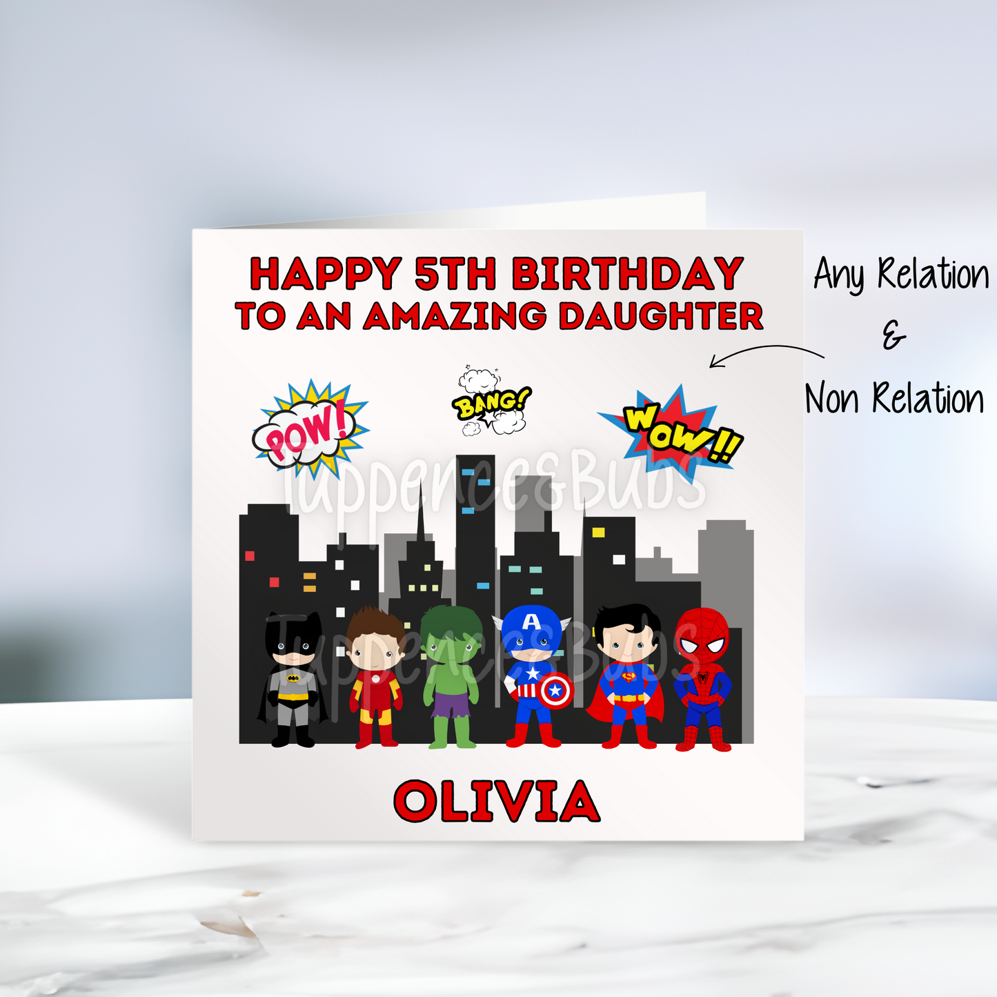 Superhero Inspired Birthday Card