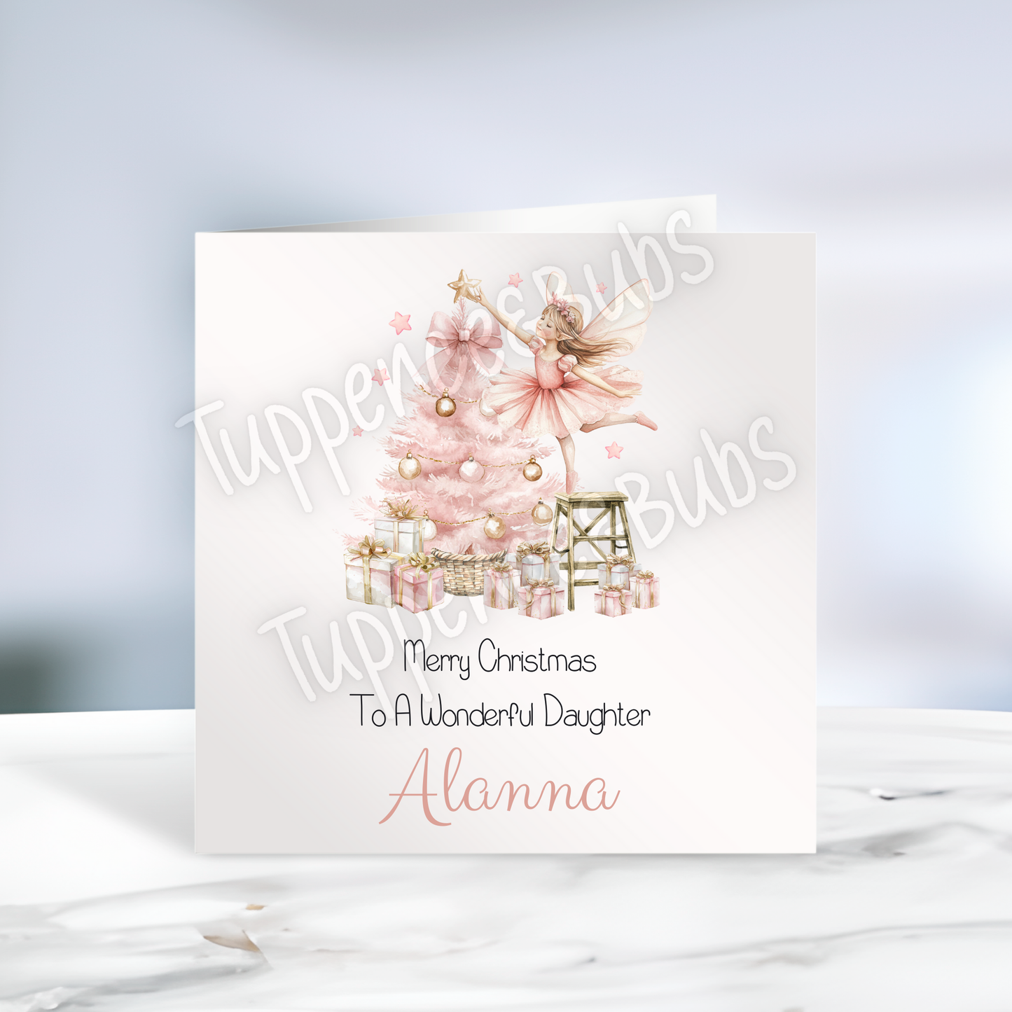 Pink Nutcracker Christmas Card