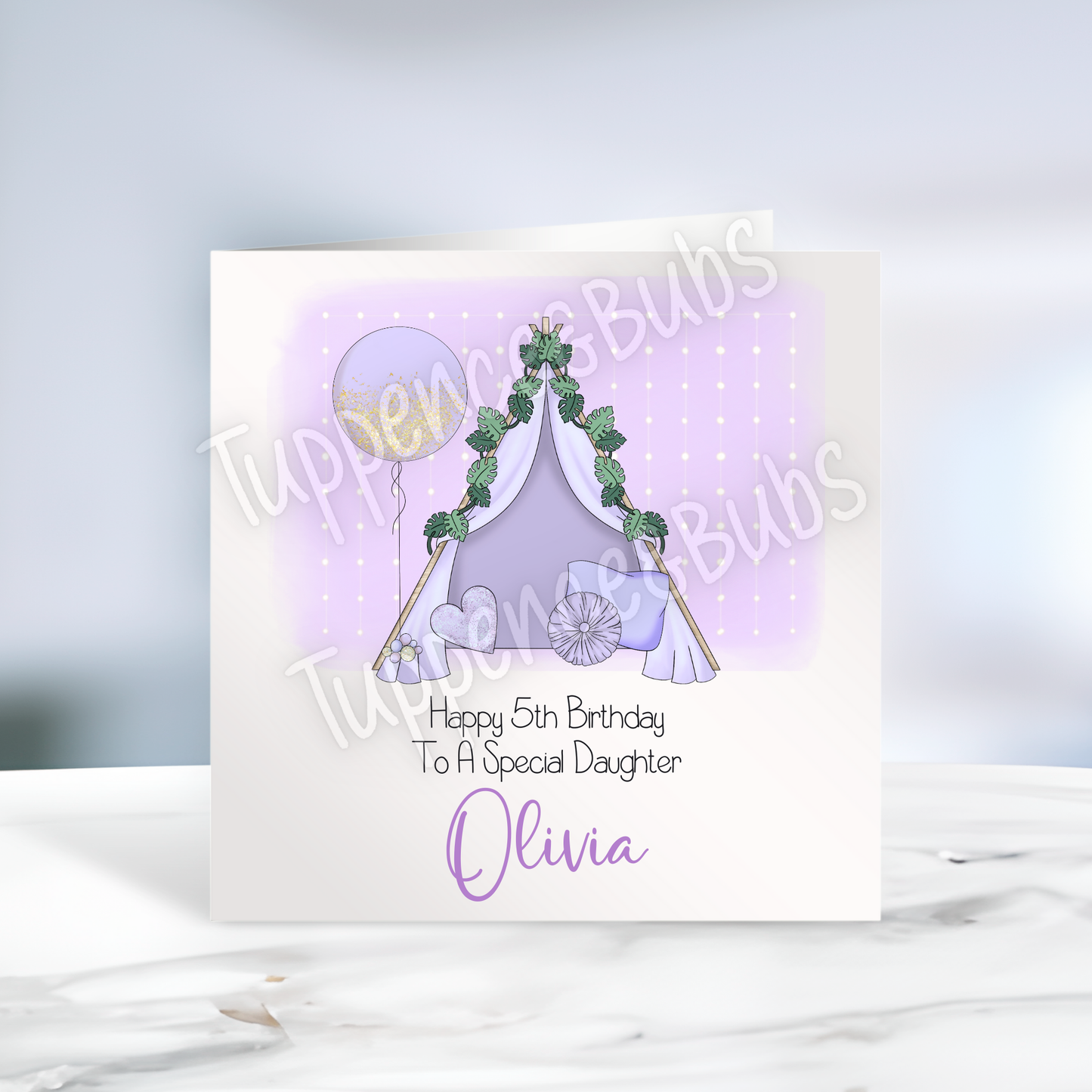 Teepee Inspired Birthday Card