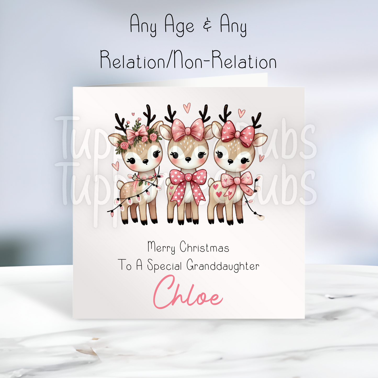 Cute Reindeer Christmas Card