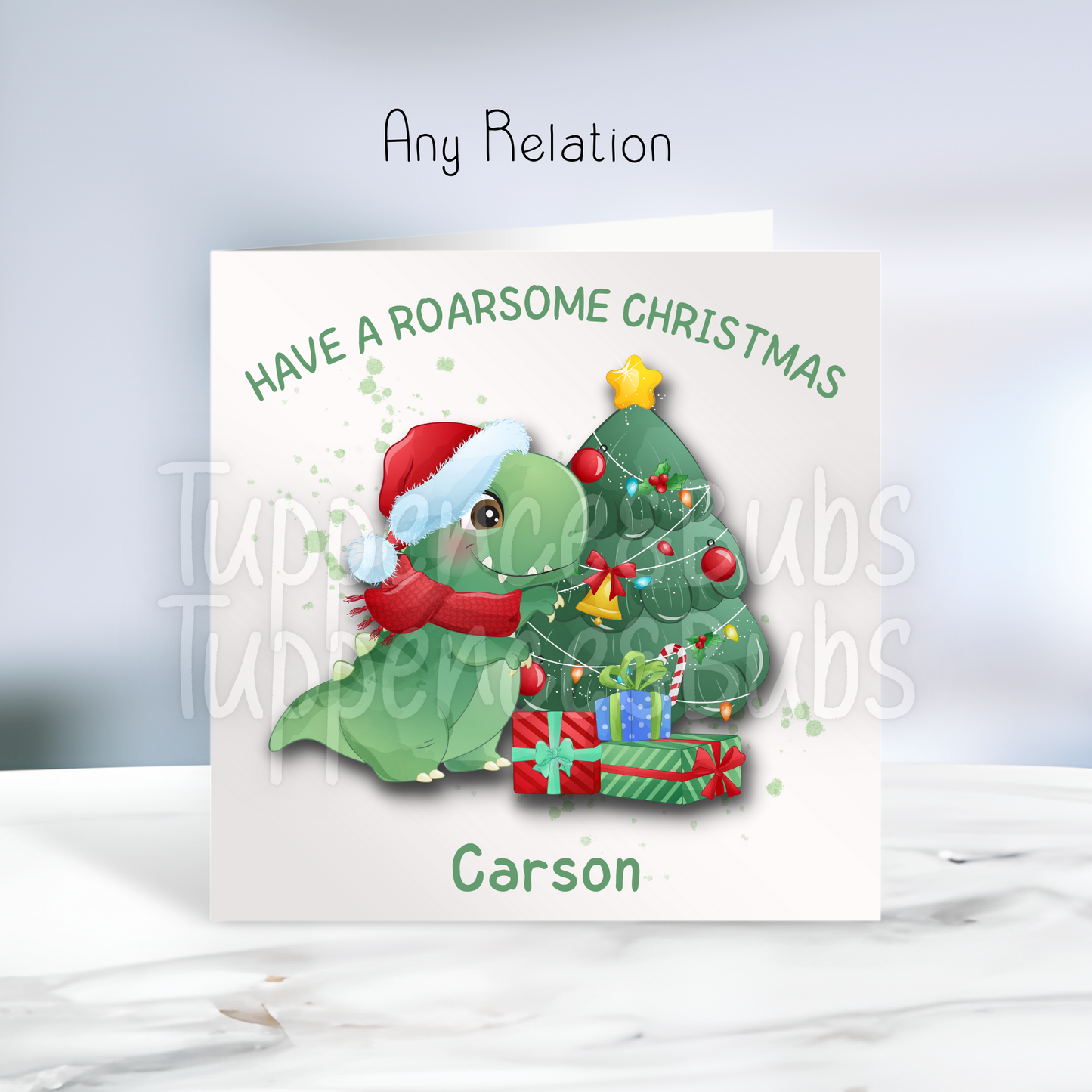 Dinosaur Christmas Card