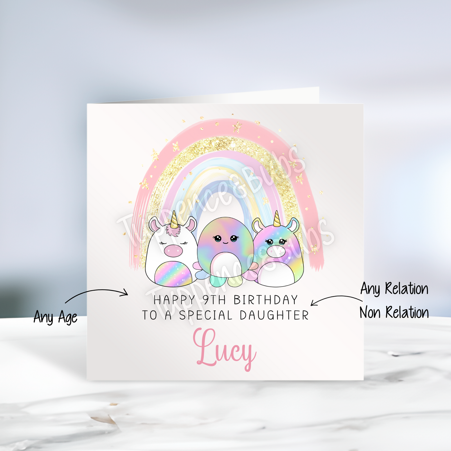 SquishMallow Inspired Birthday Card