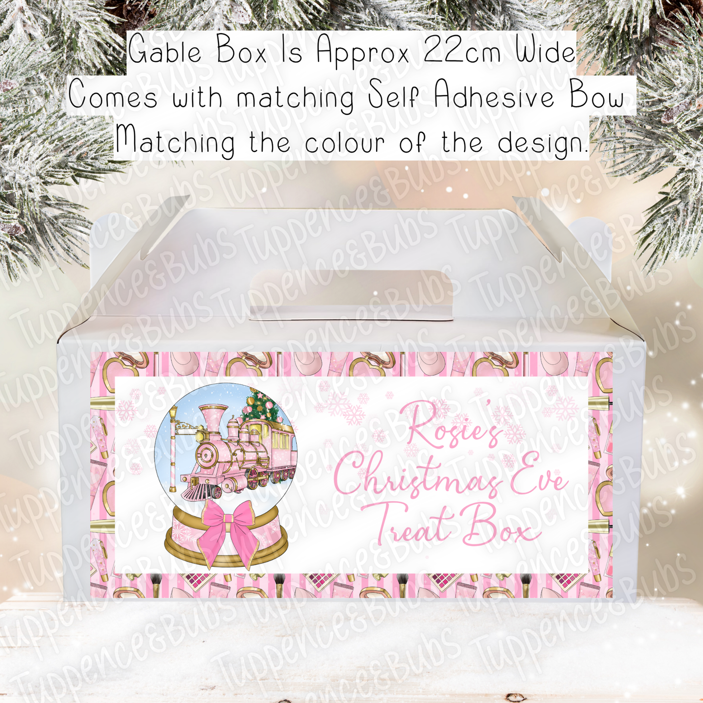 Express Themed Pink Christmas Treat Box