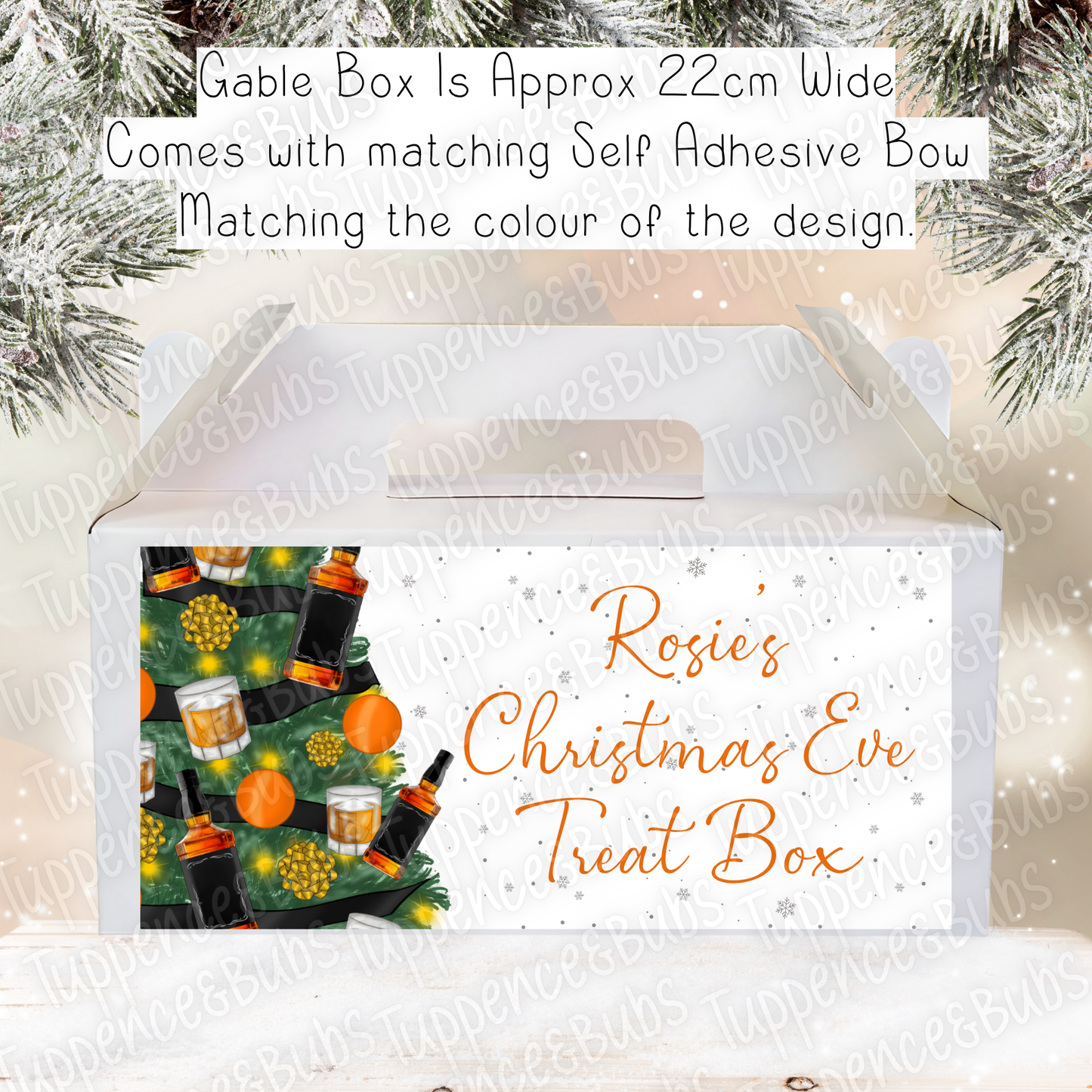 Whiskey Themed Christmas Gable Box