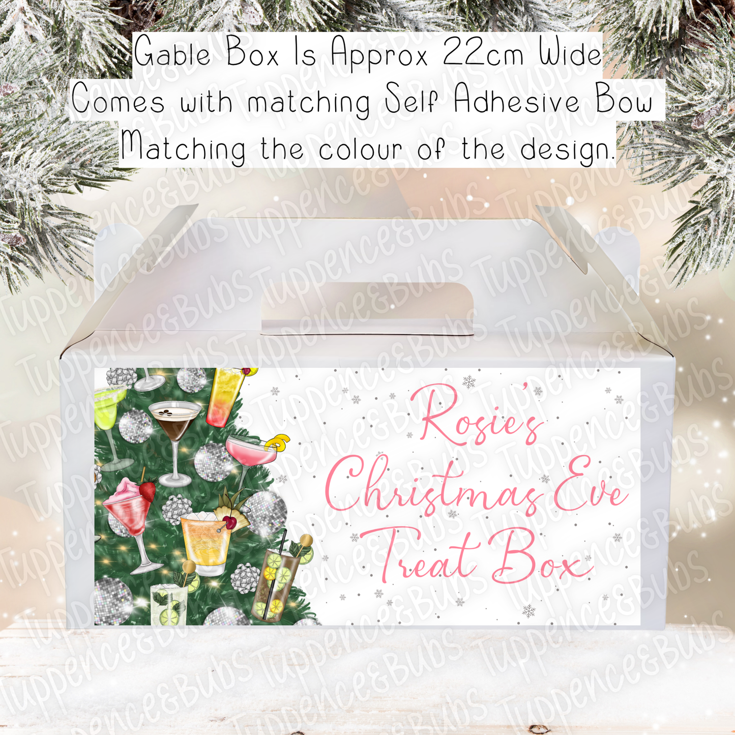 Cocktail Inspired Christmas Gable Box