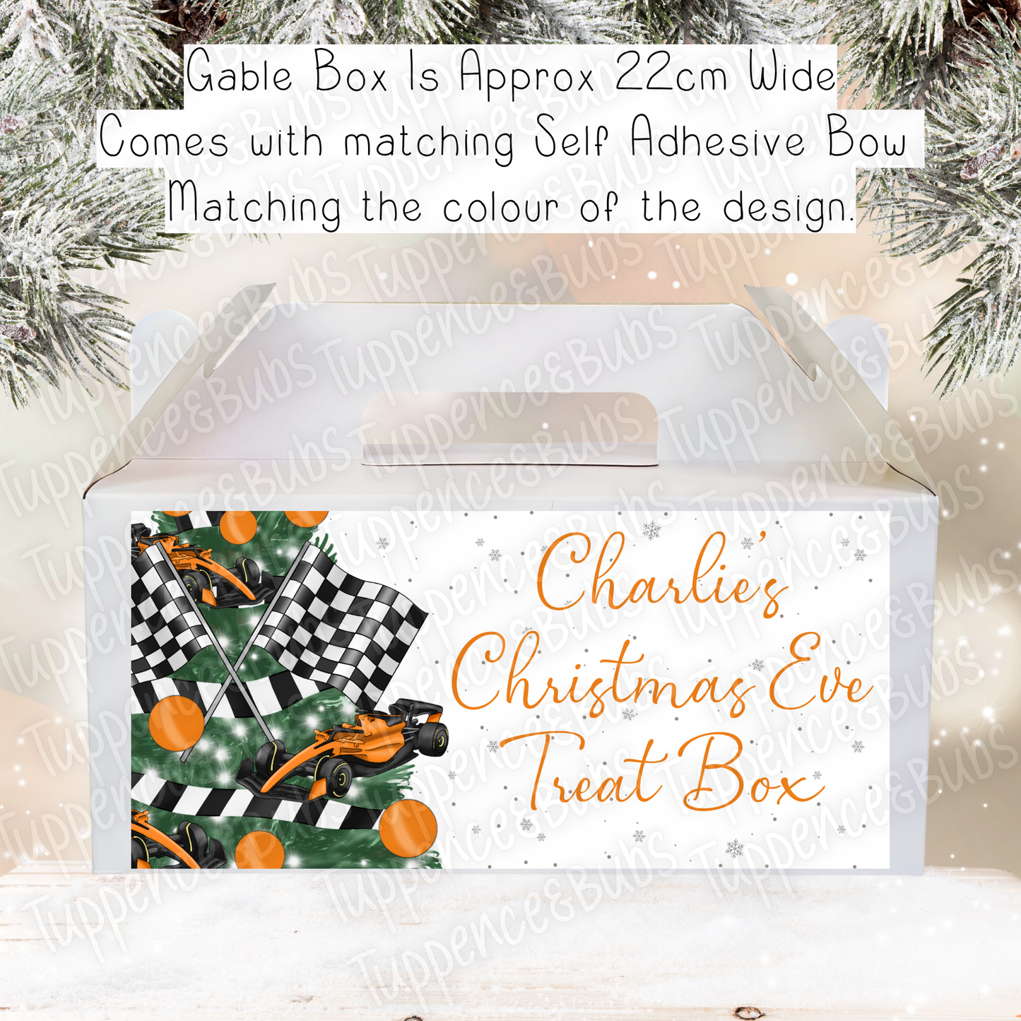 Racing Car Themed Christmas Treat Box - 3 Colours