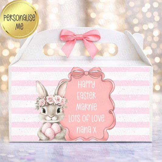 Floral Bunny Style Easter Treat Box - 3 Colours