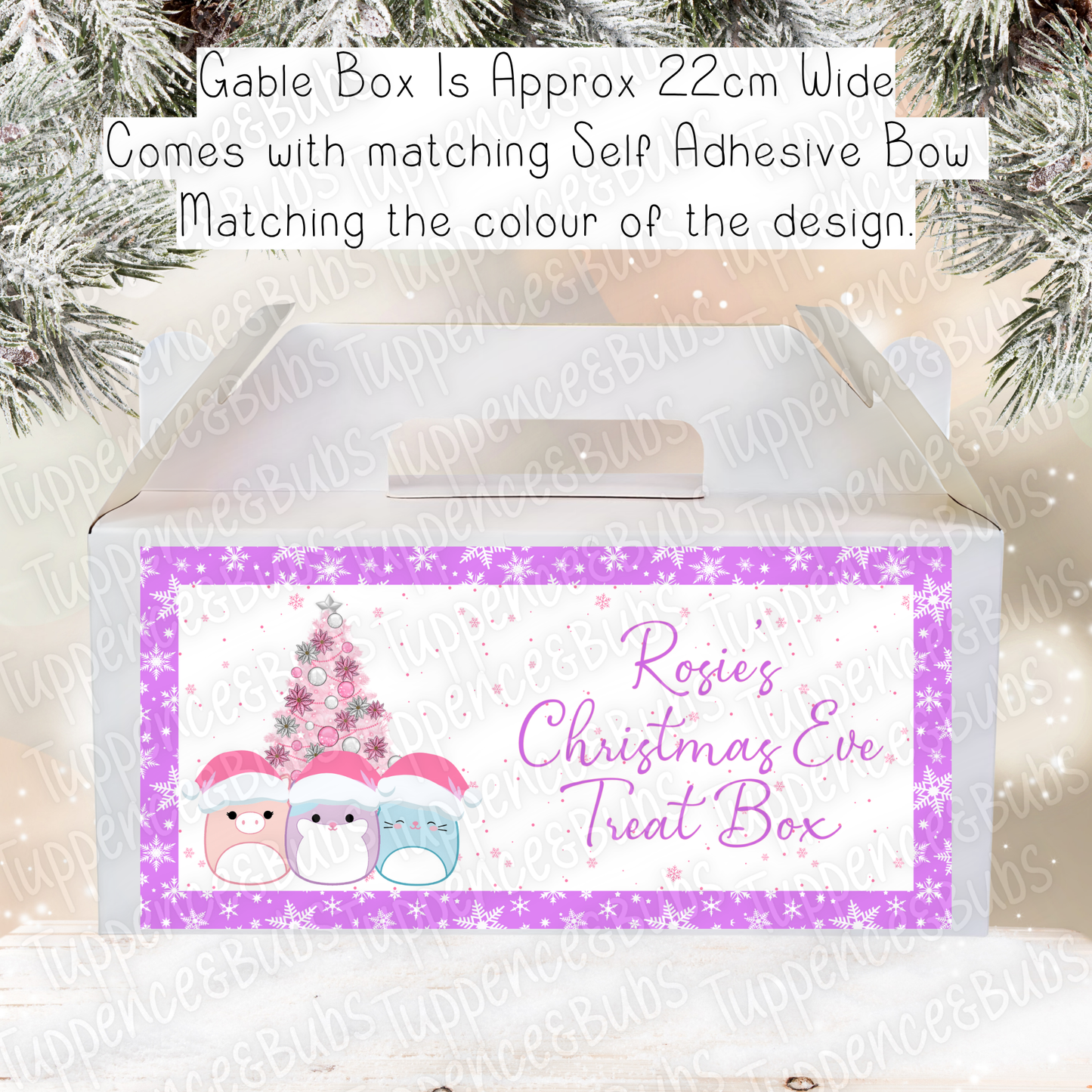Squish Mallow Themed Christmas Treat Box - 2 Designs