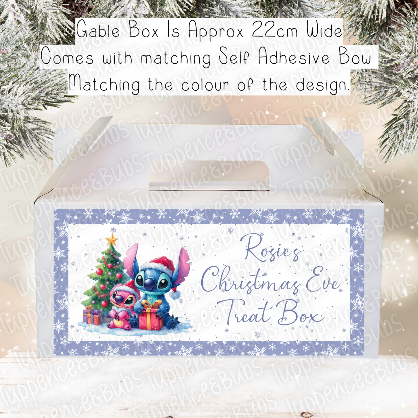 Stitch Themed Christmas Treat Box - 2 Designs
