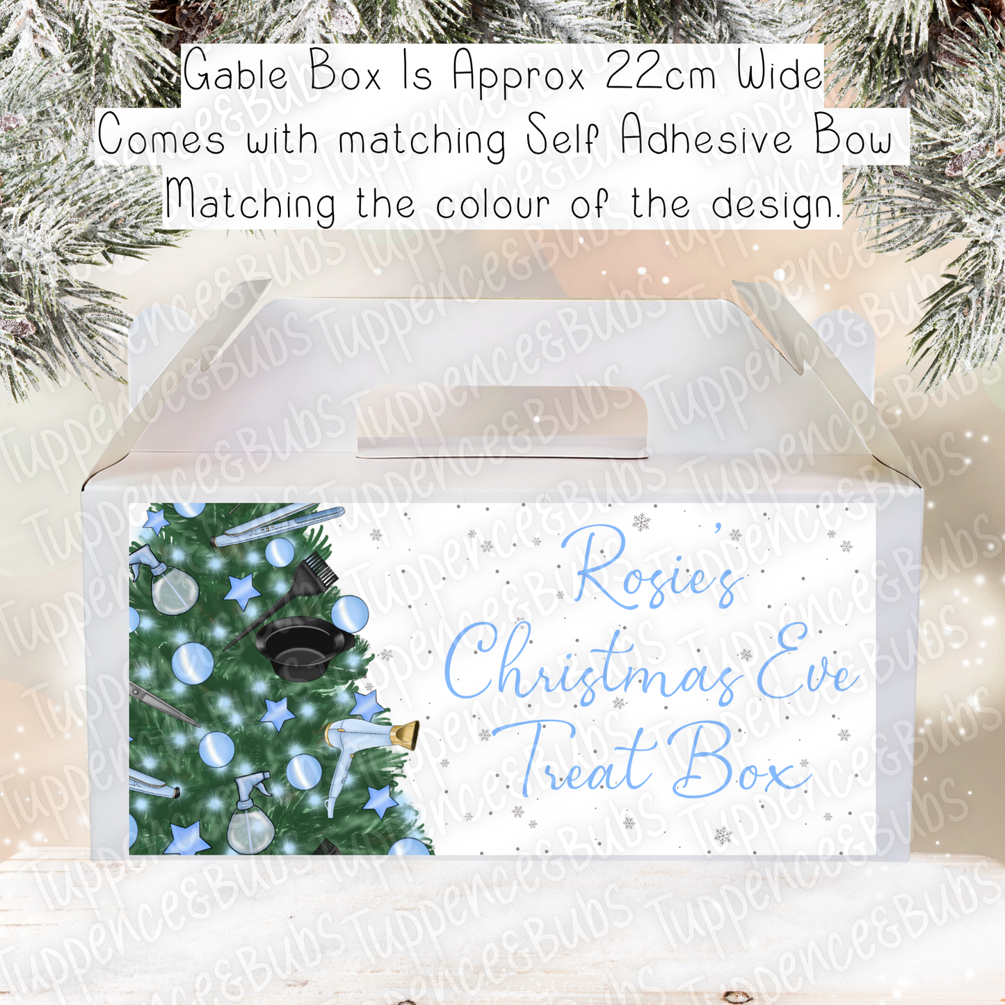 Hairdresser Style Christmas Gable Box - Pink or Blue