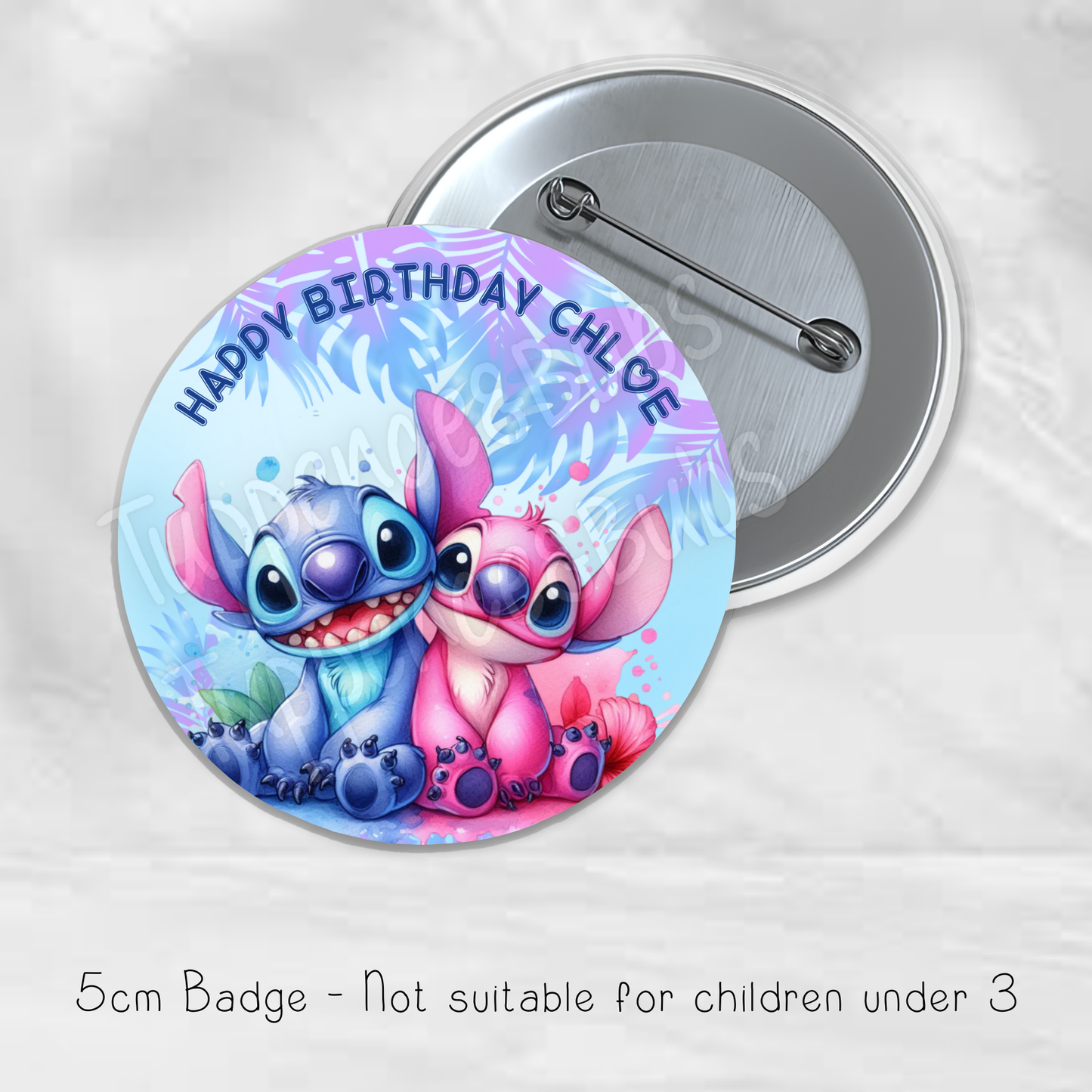 Stitch & Angel Inspired Badge