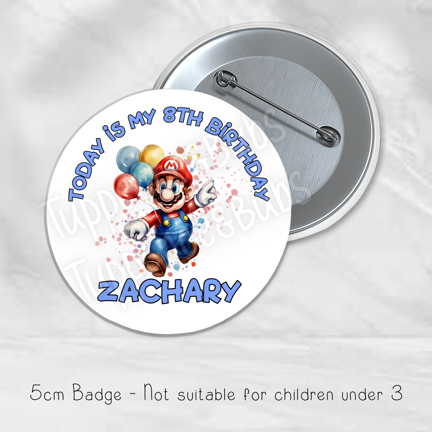 Mario Themed Badge