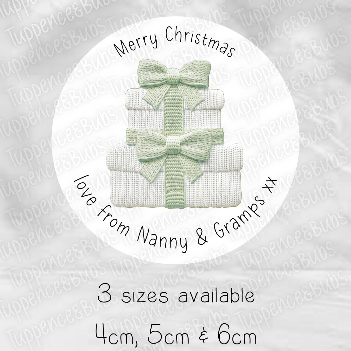 Knitted Effect Gift Labels - 4 Colours