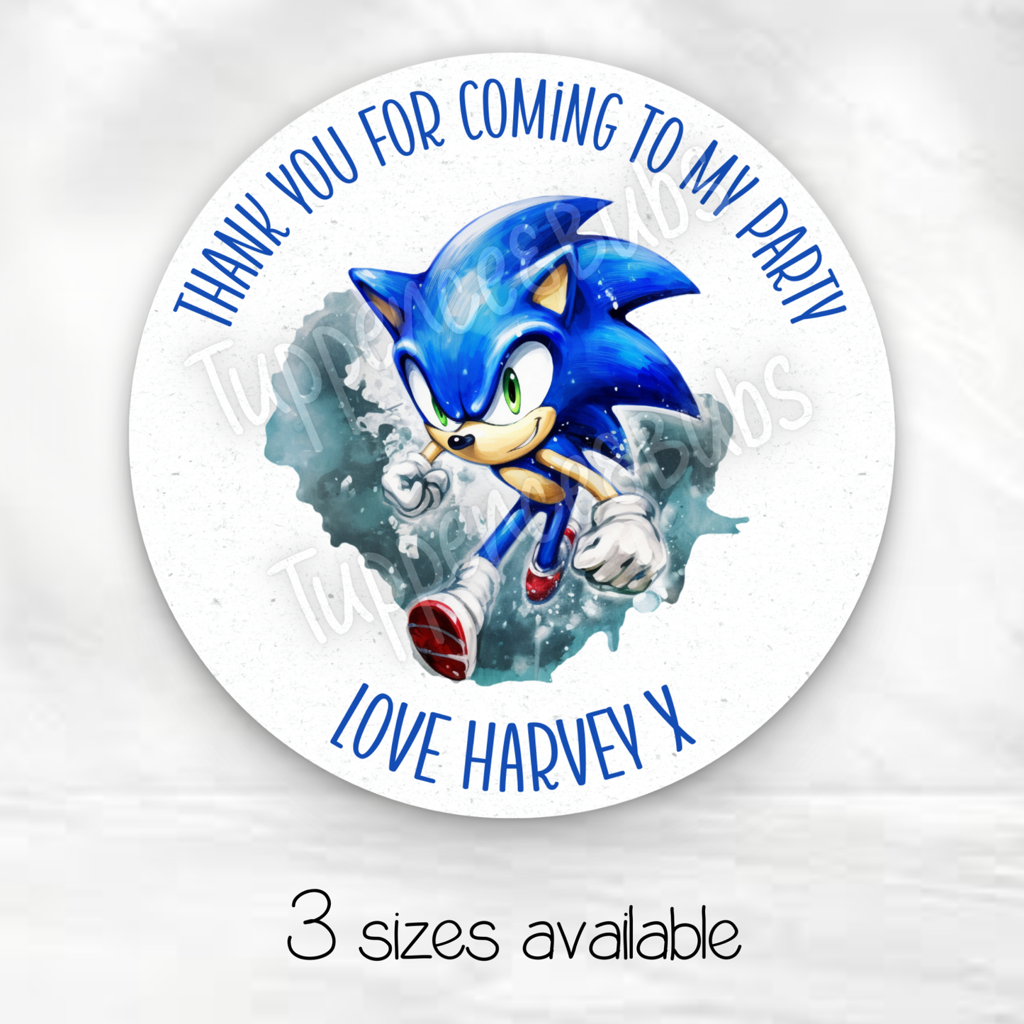 Sonic Inspired Stickers - Perfect for Party Bags & Sweet Cones