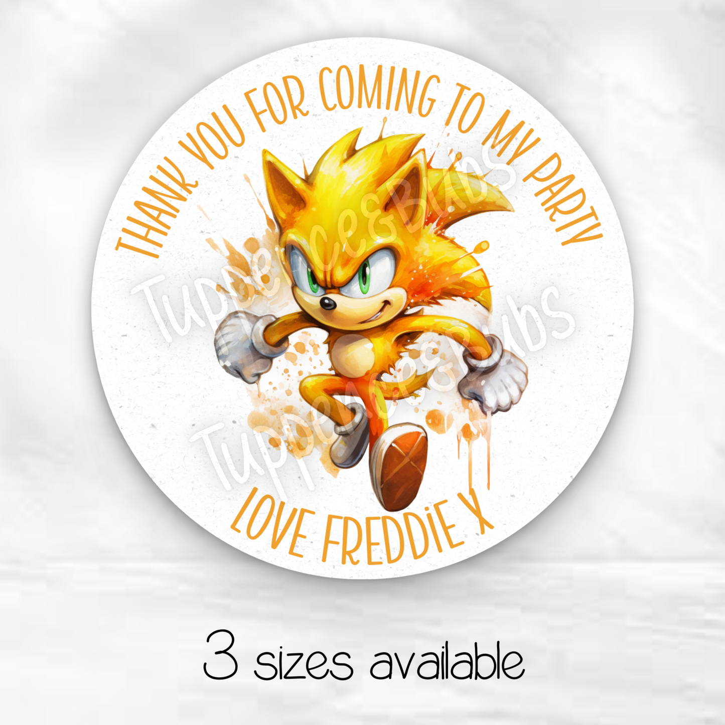 Tails Inspired Stickers - Perfect for Party bags & Sweet Cones