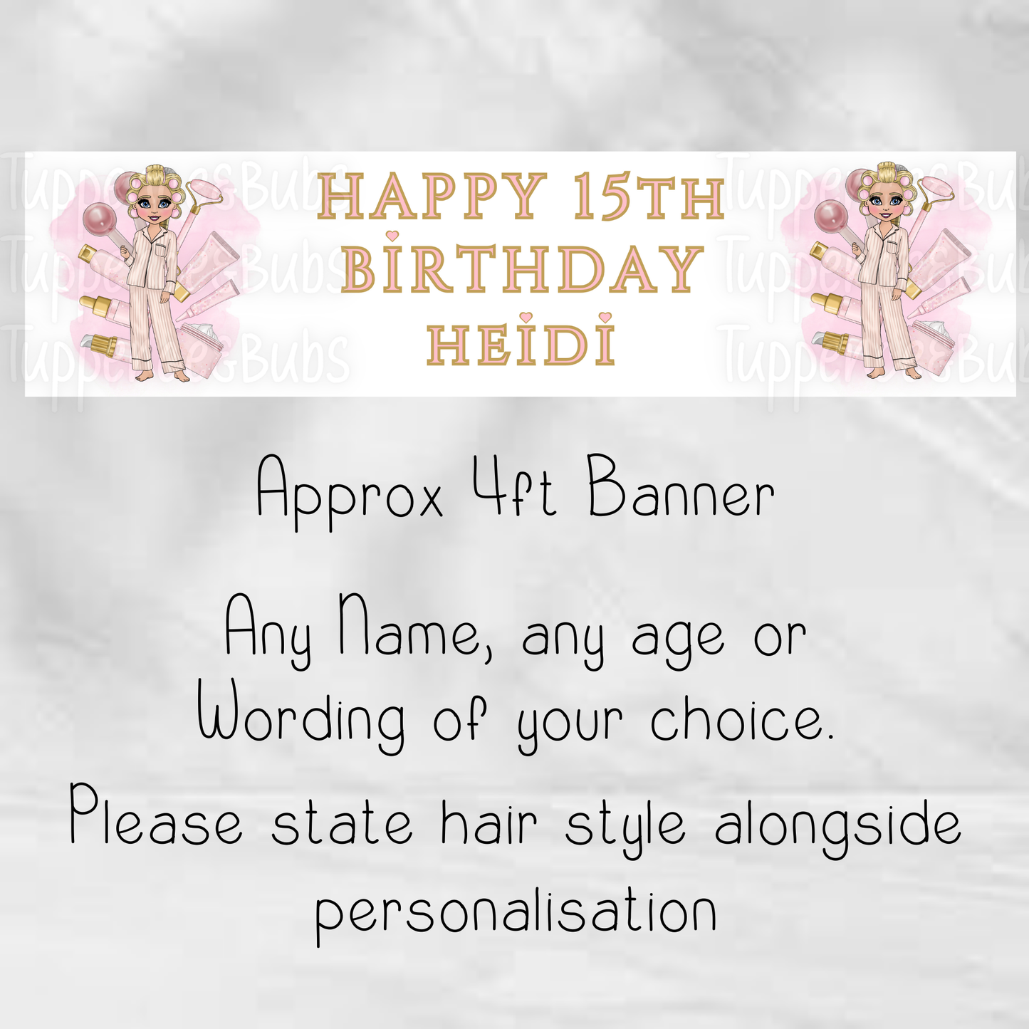Skin Care Inspired Birthday Banner