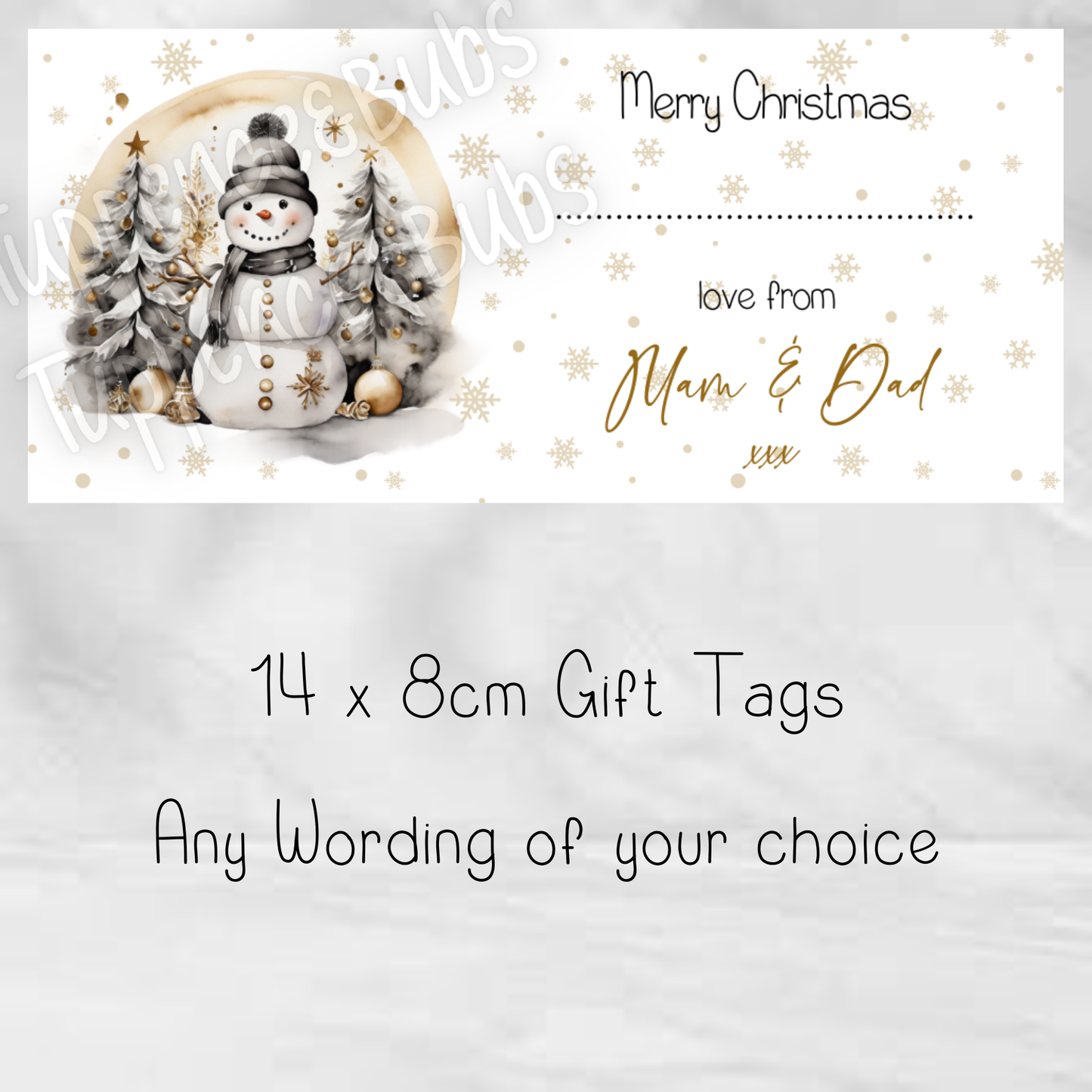 Snowman Themed Christmas Labels