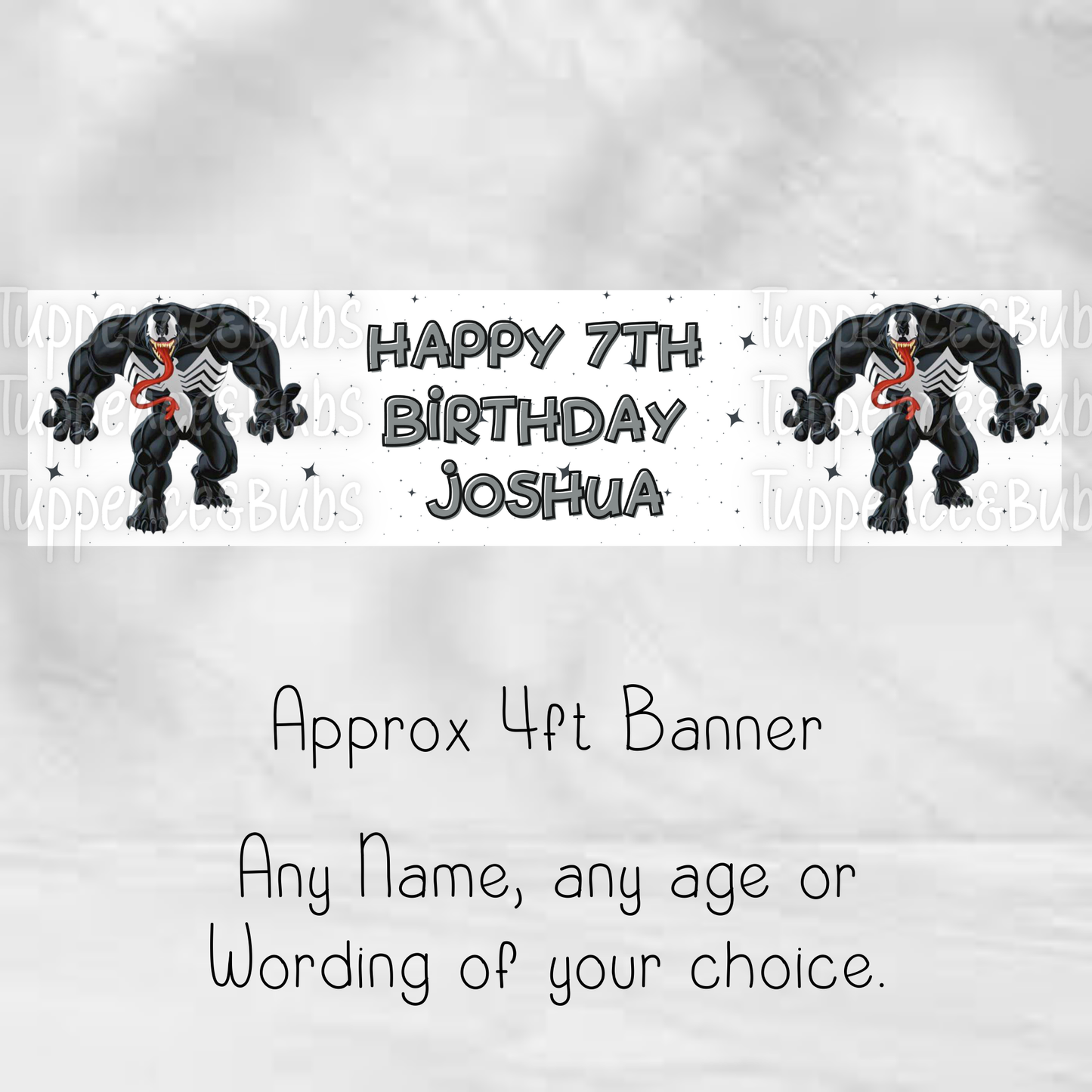 Venom Inspired Birthday Banner