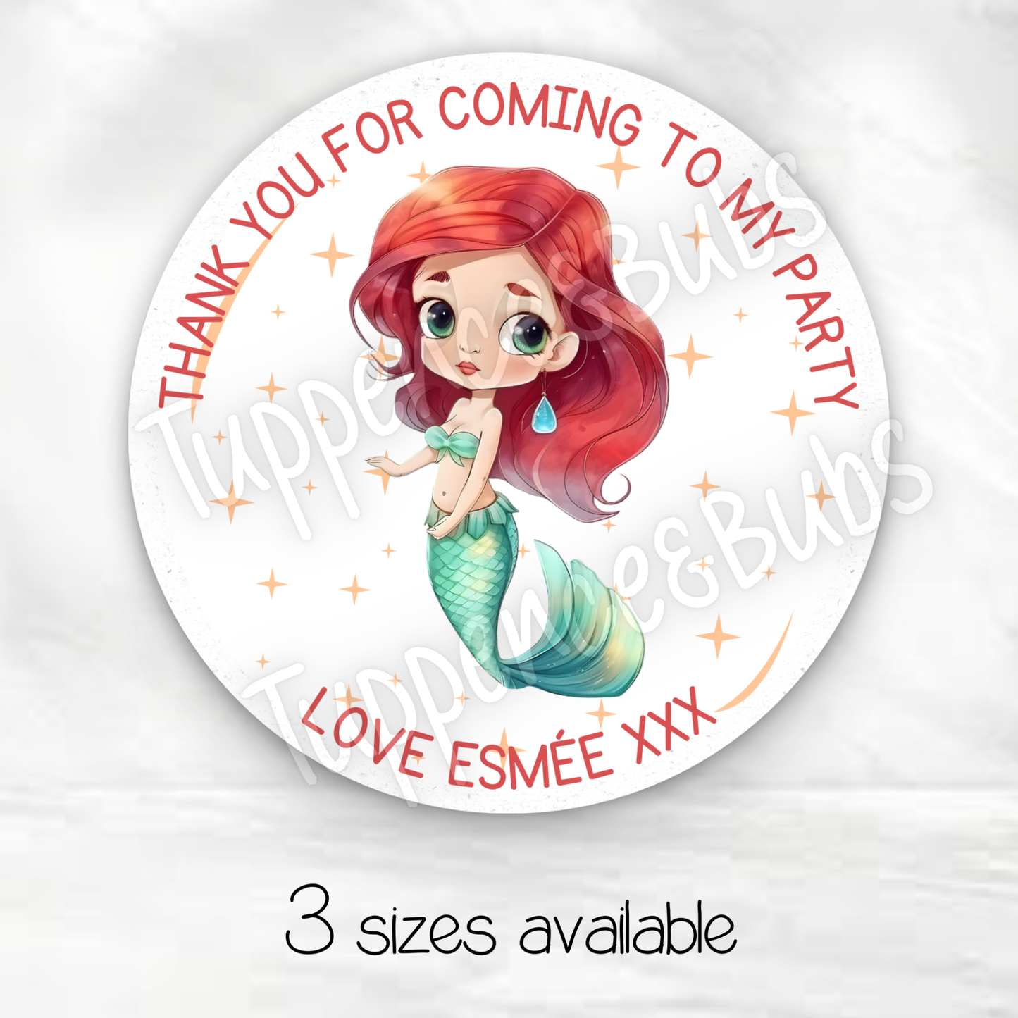 Mermaid Inspired Party Stickers