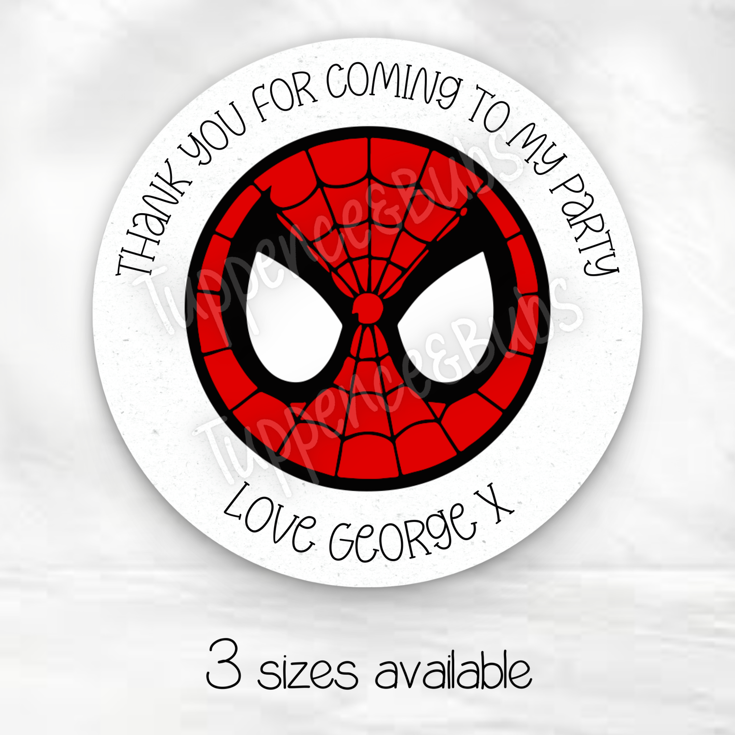 Spiderman Inspired Stickers - Any Name - Any Wording