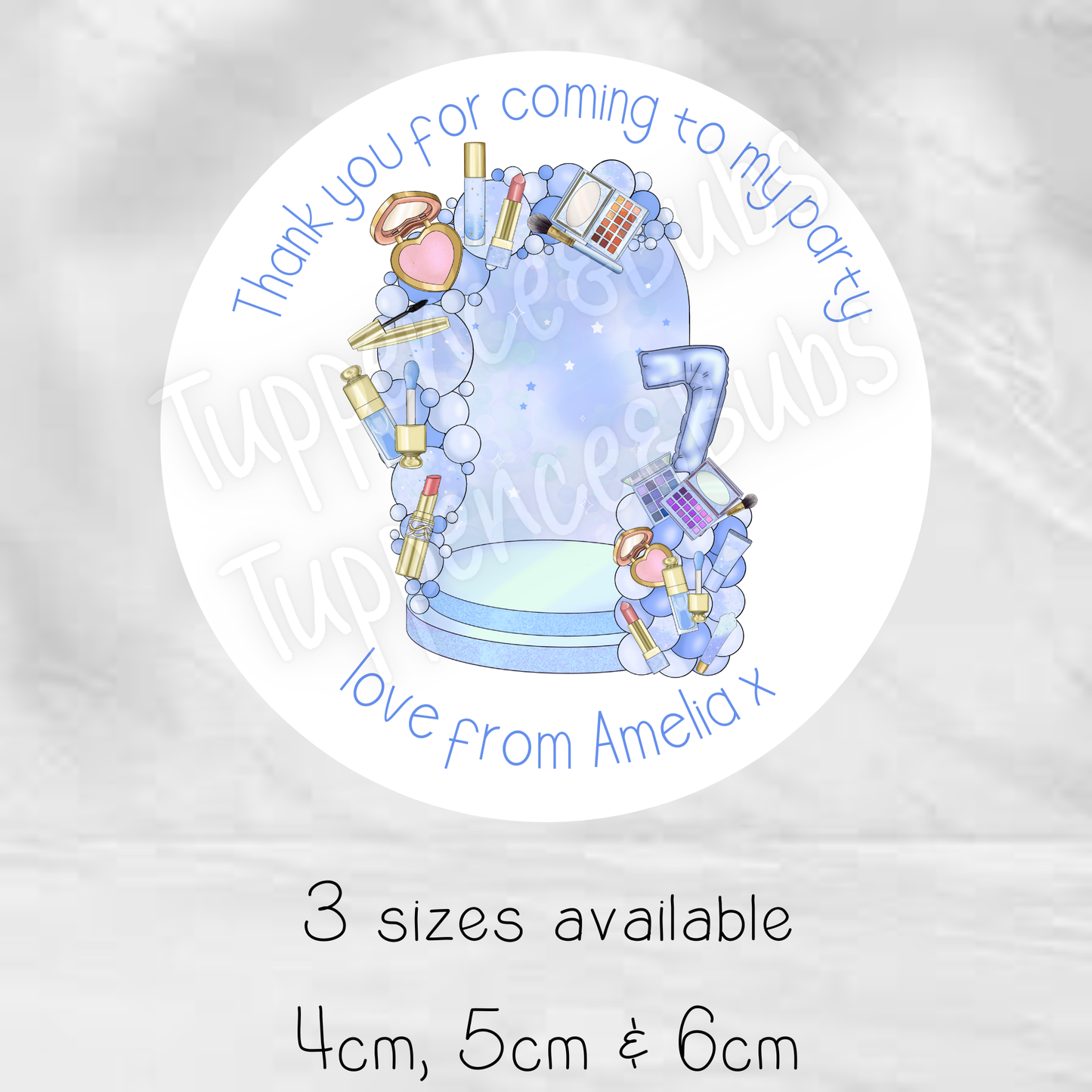 Blue Themed Beauty Inspired Stickers