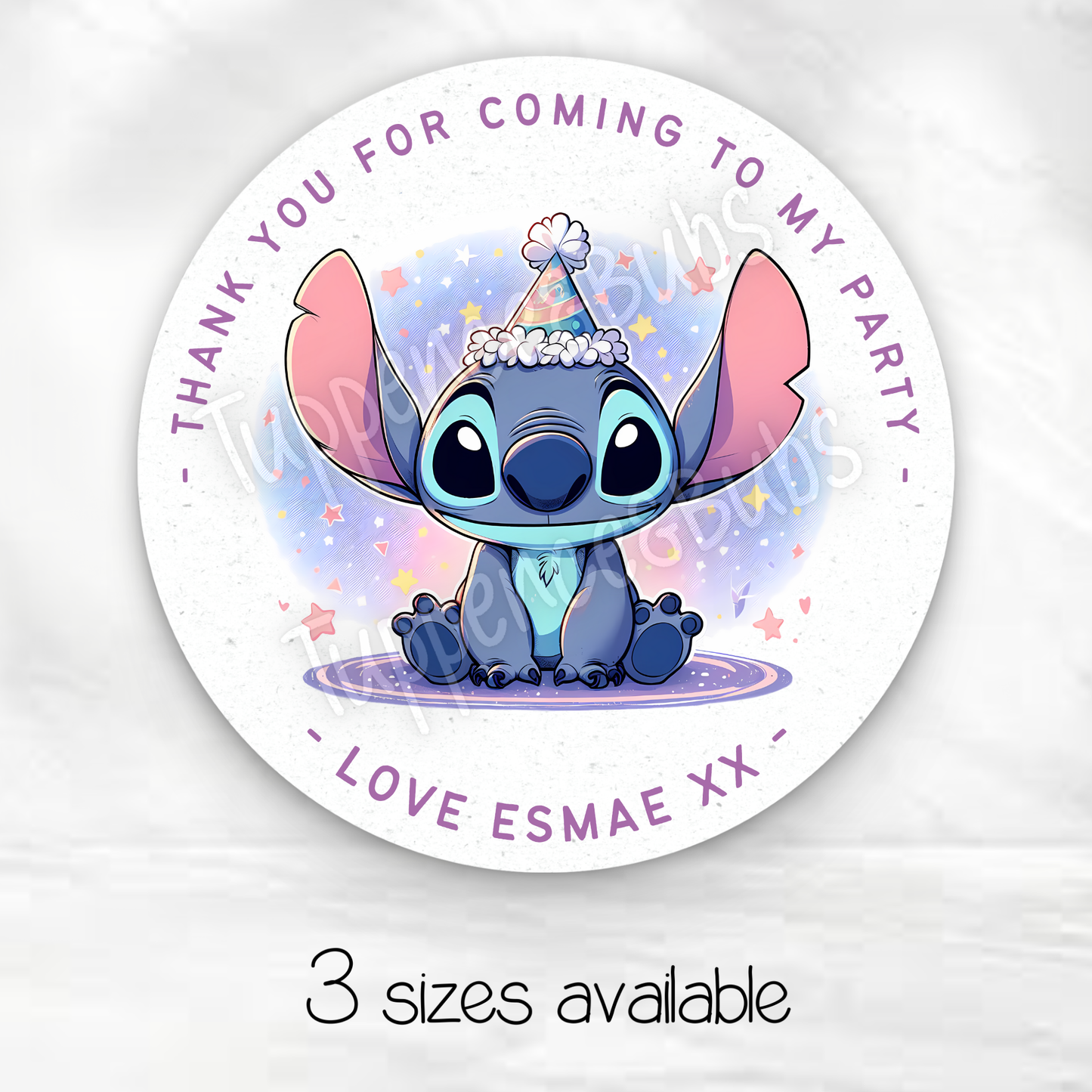 Stitch Themed Personalised Stickers