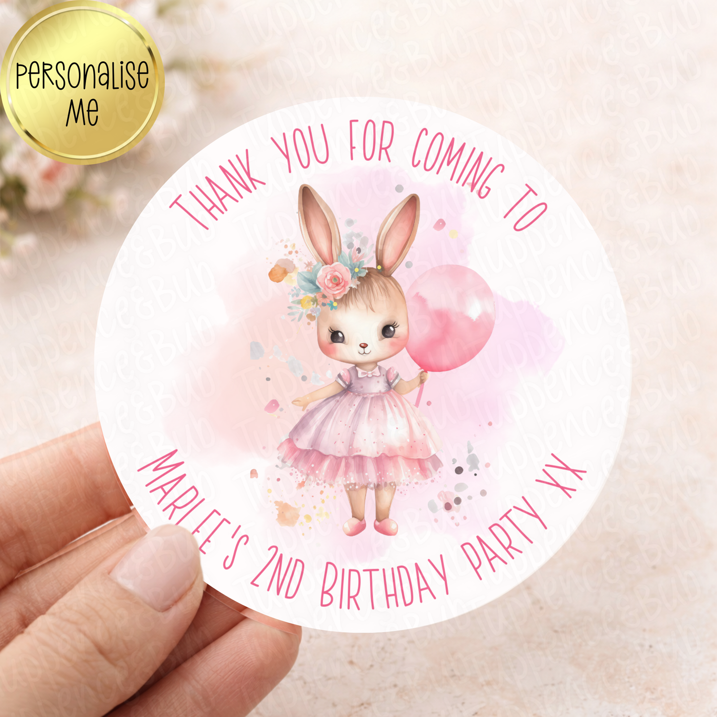Rabbit With Balloon Stickers