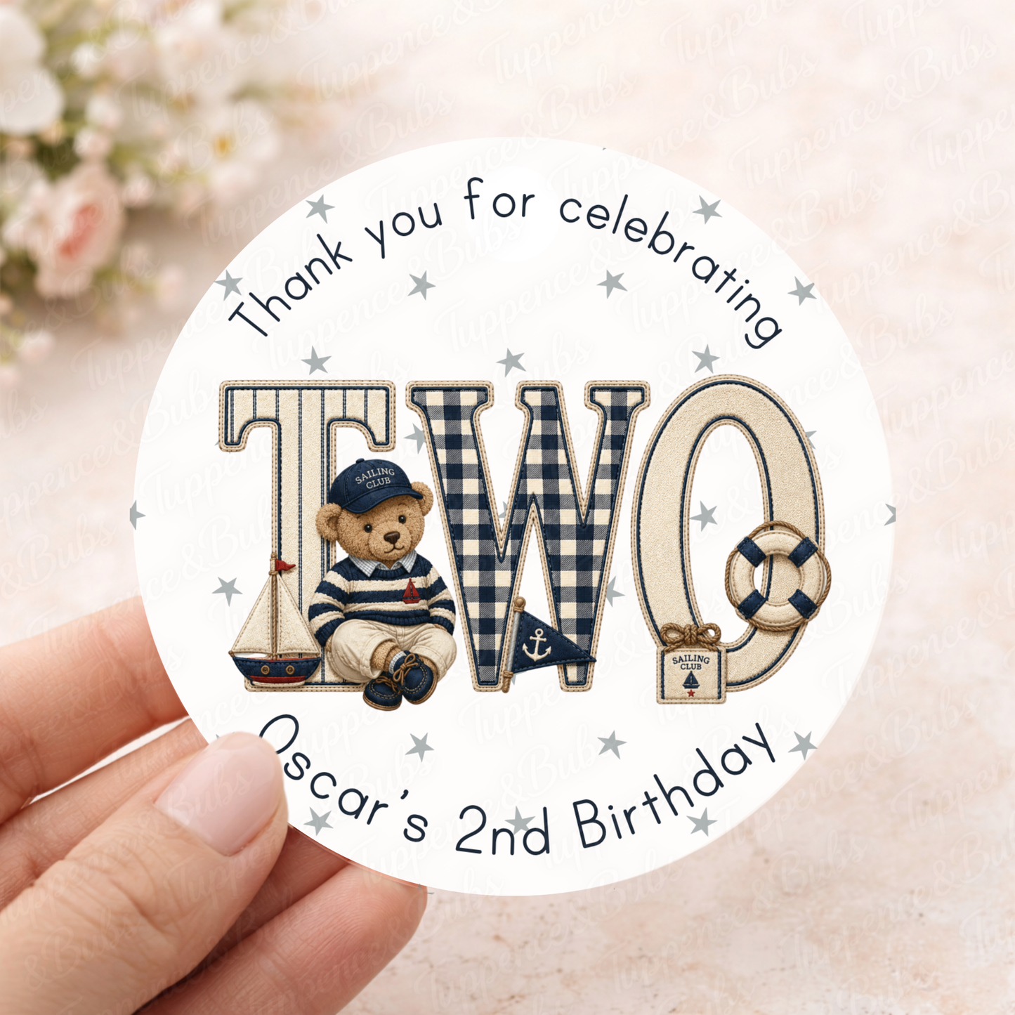 Sailor Bear Themed Stickers