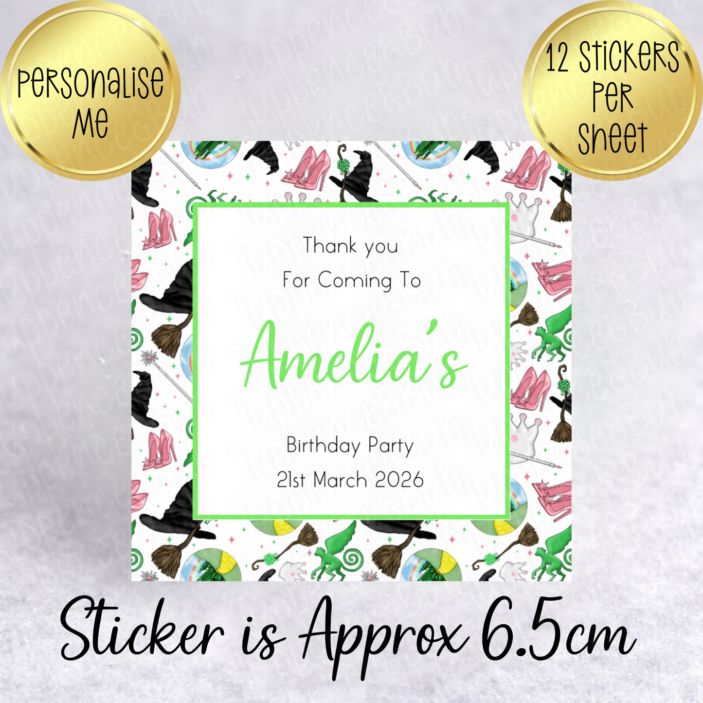 Wicked Witch, Square Stickers