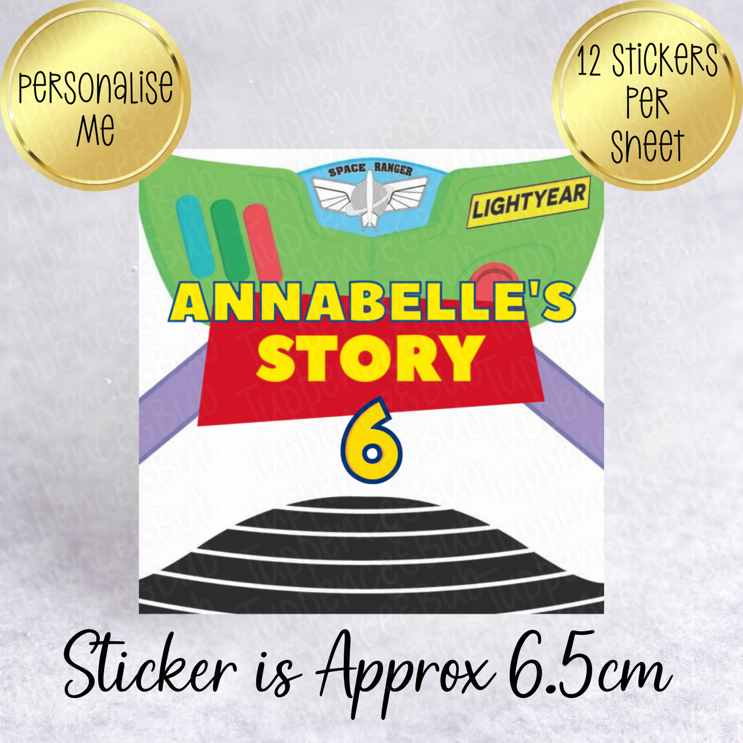 Toy Inspired Themed, Square Stickers