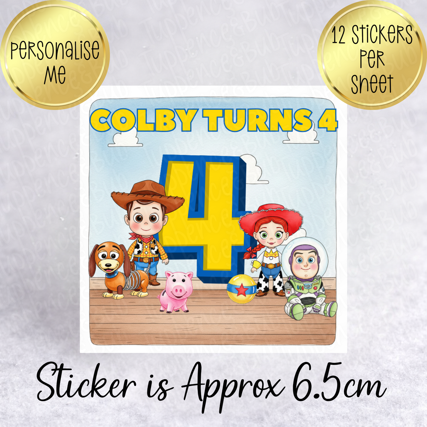 Toy Inspired Square Stickers