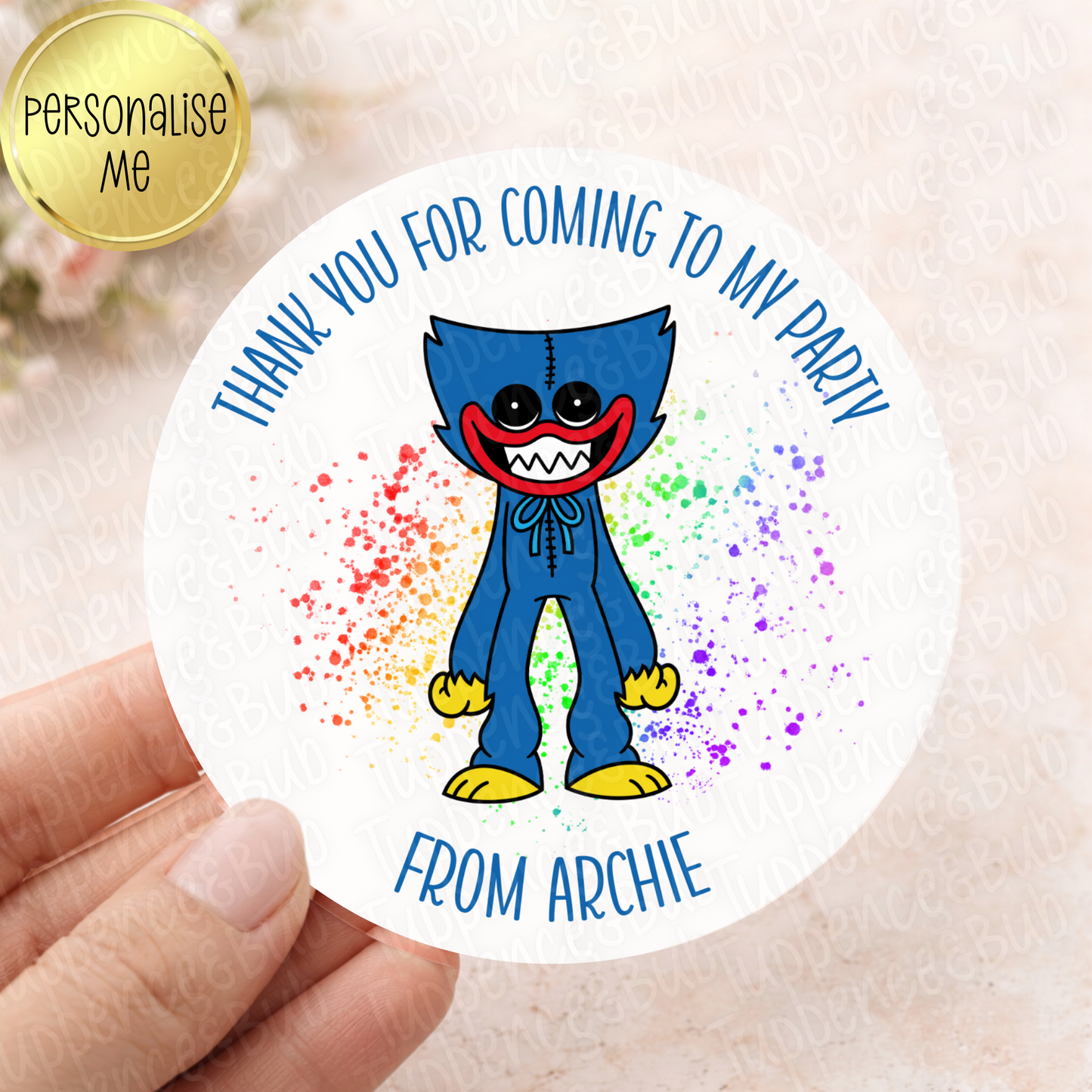 Huggy Wuggy Inspired Stickers