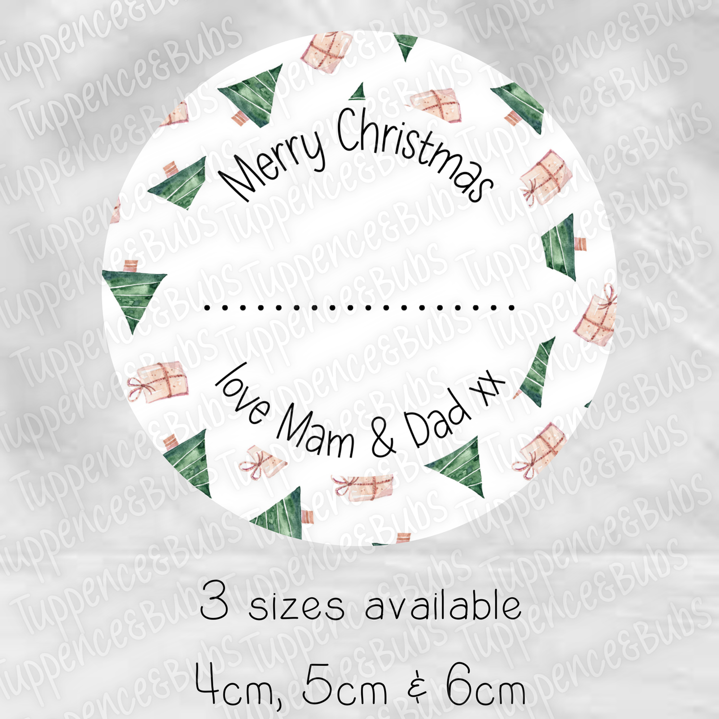 Christmas Themed Gift Labels - Penguins - Trees