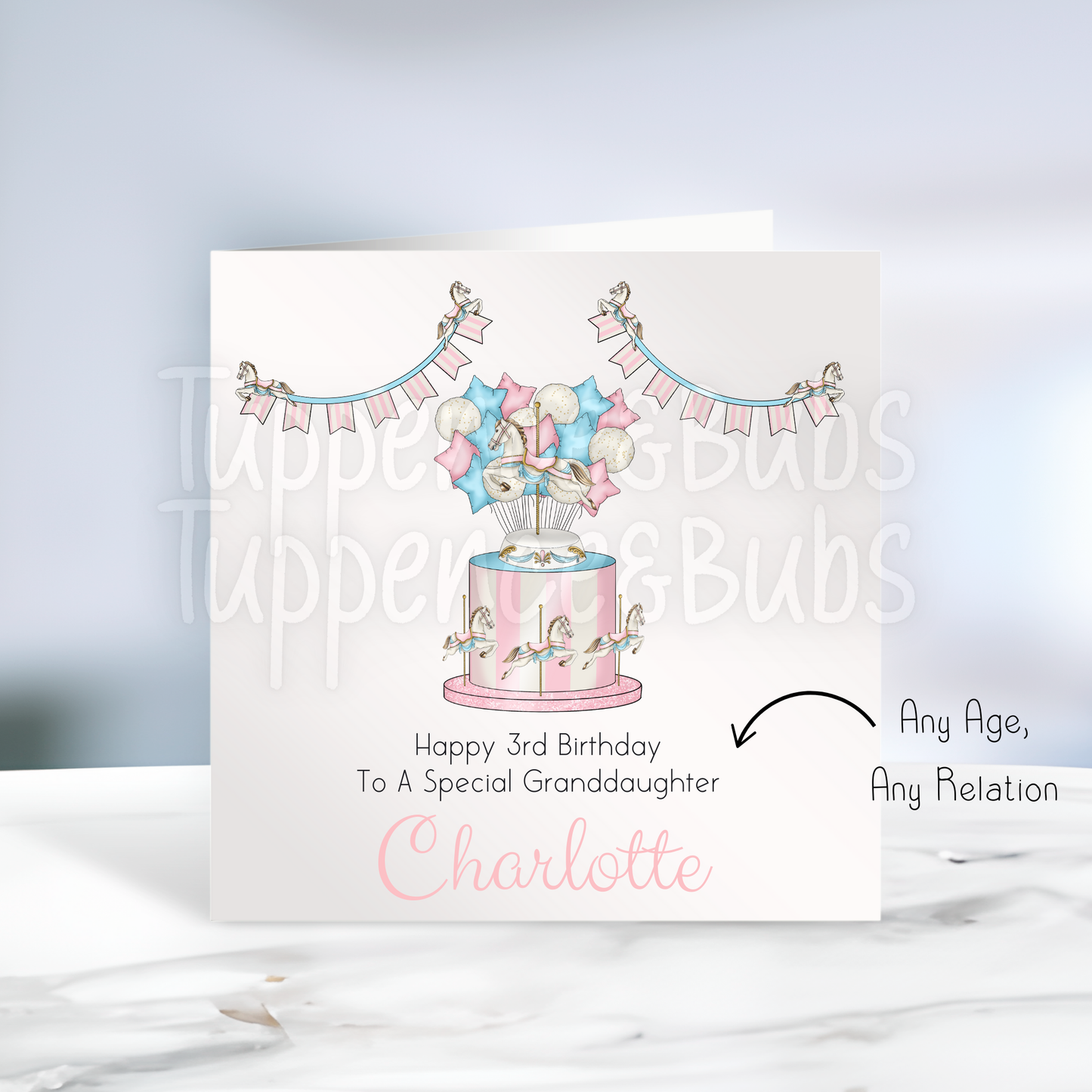 Carousel Themed Birthday Card